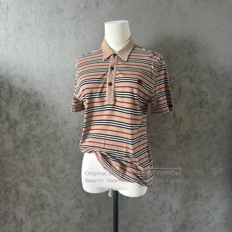 Burberry Burberry Brown Stripe Short-Sleeve Shirt. Size M / US 6-8 / IT 42-44 - 1 Thumbnail