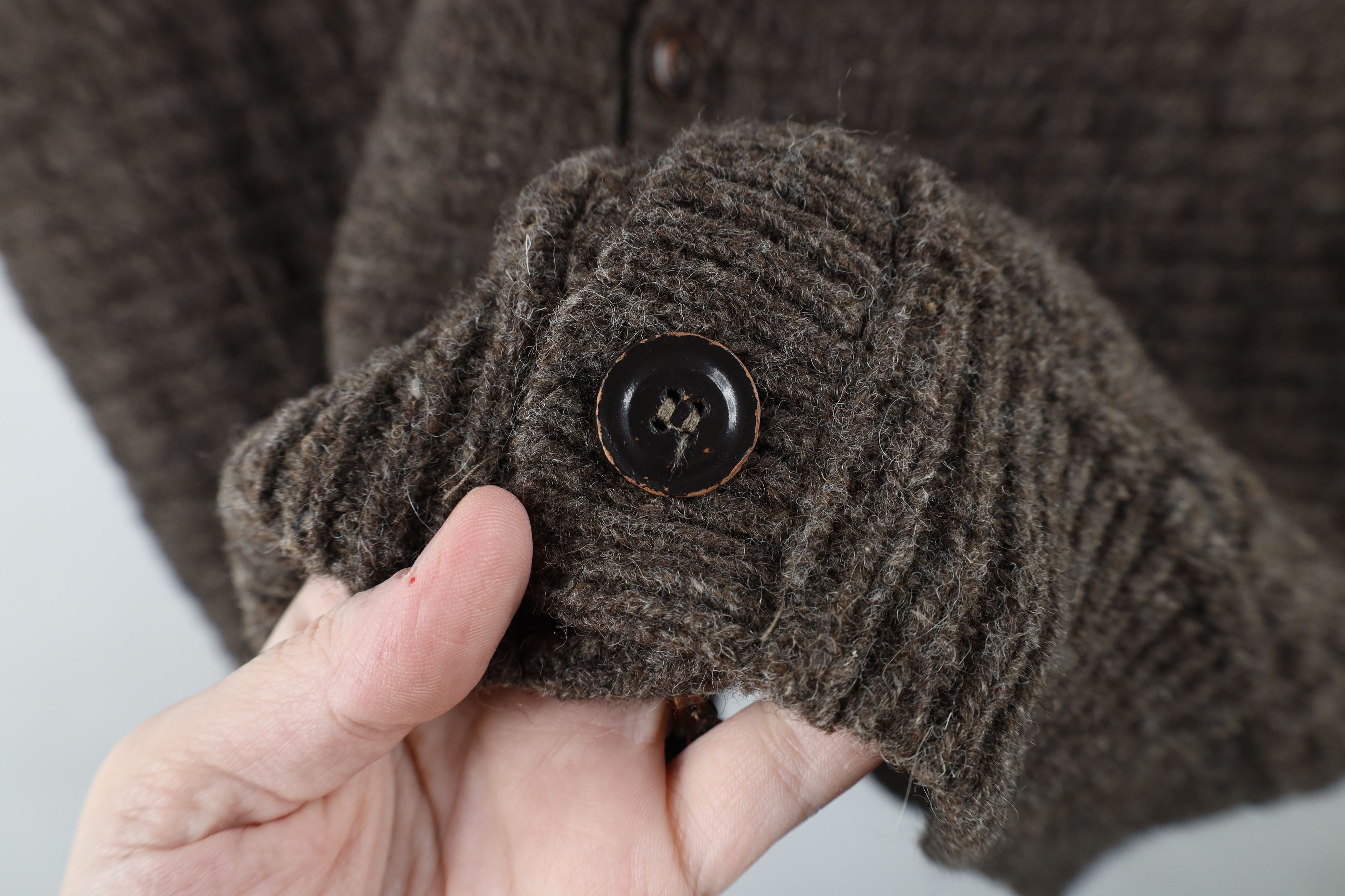 Orvis × Vintage Vintage 90s Orvis Weave Knit Cardigan Sweater Vest Brown USA Size US XXL / EU 58 / 5 - 5 Thumbnail