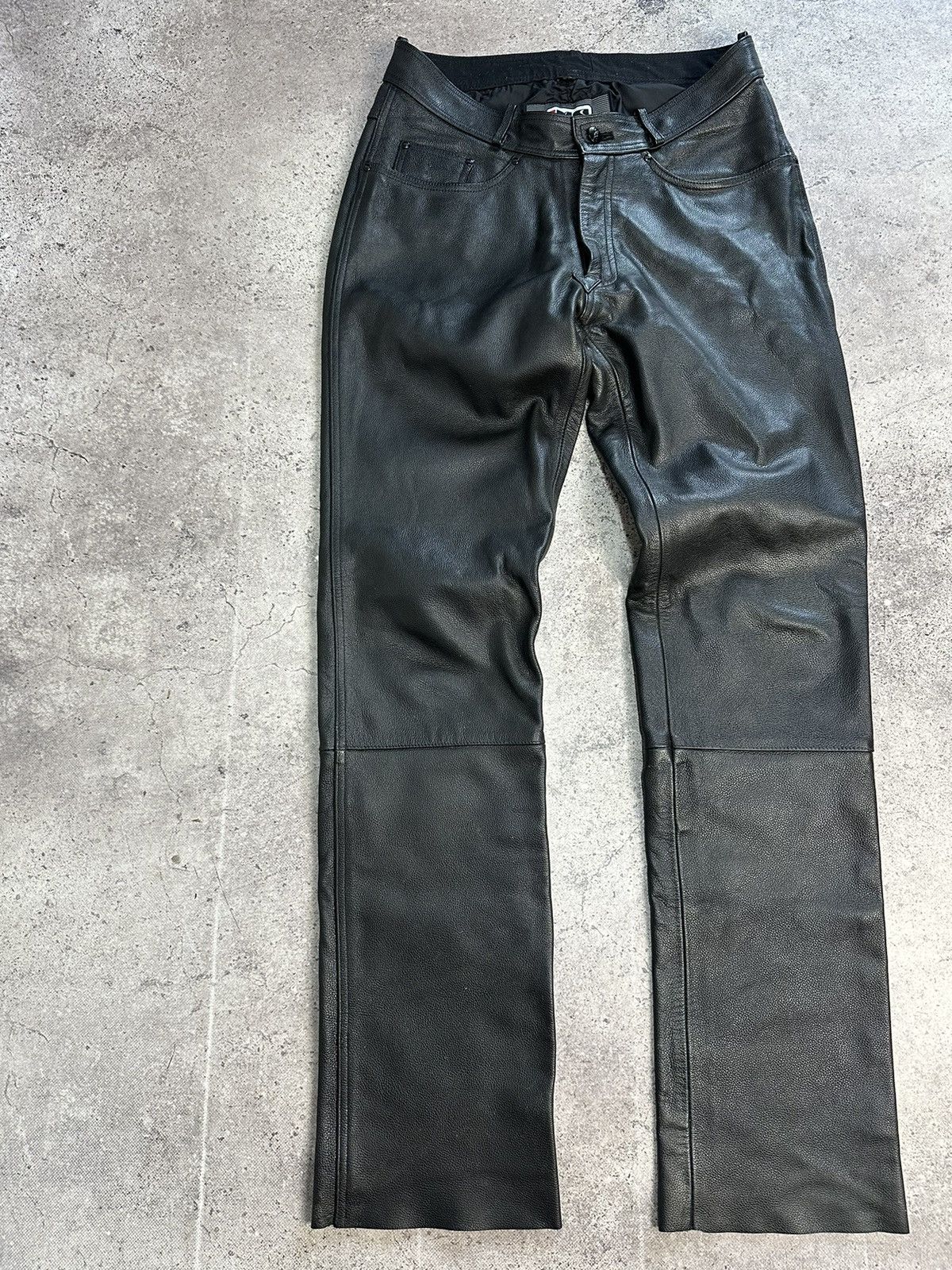 Leather Vintage IXS Leather Pants Black Motorcycle Y2K Archival Size US 33 - 6 Thumbnail