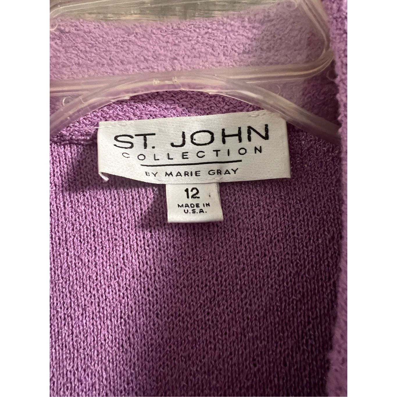 St. John St John Collection Purple Knit Blazer By Marie Gray Size 12 Size XL / US 12-14 / IT 48-50 - 3 Thumbnail