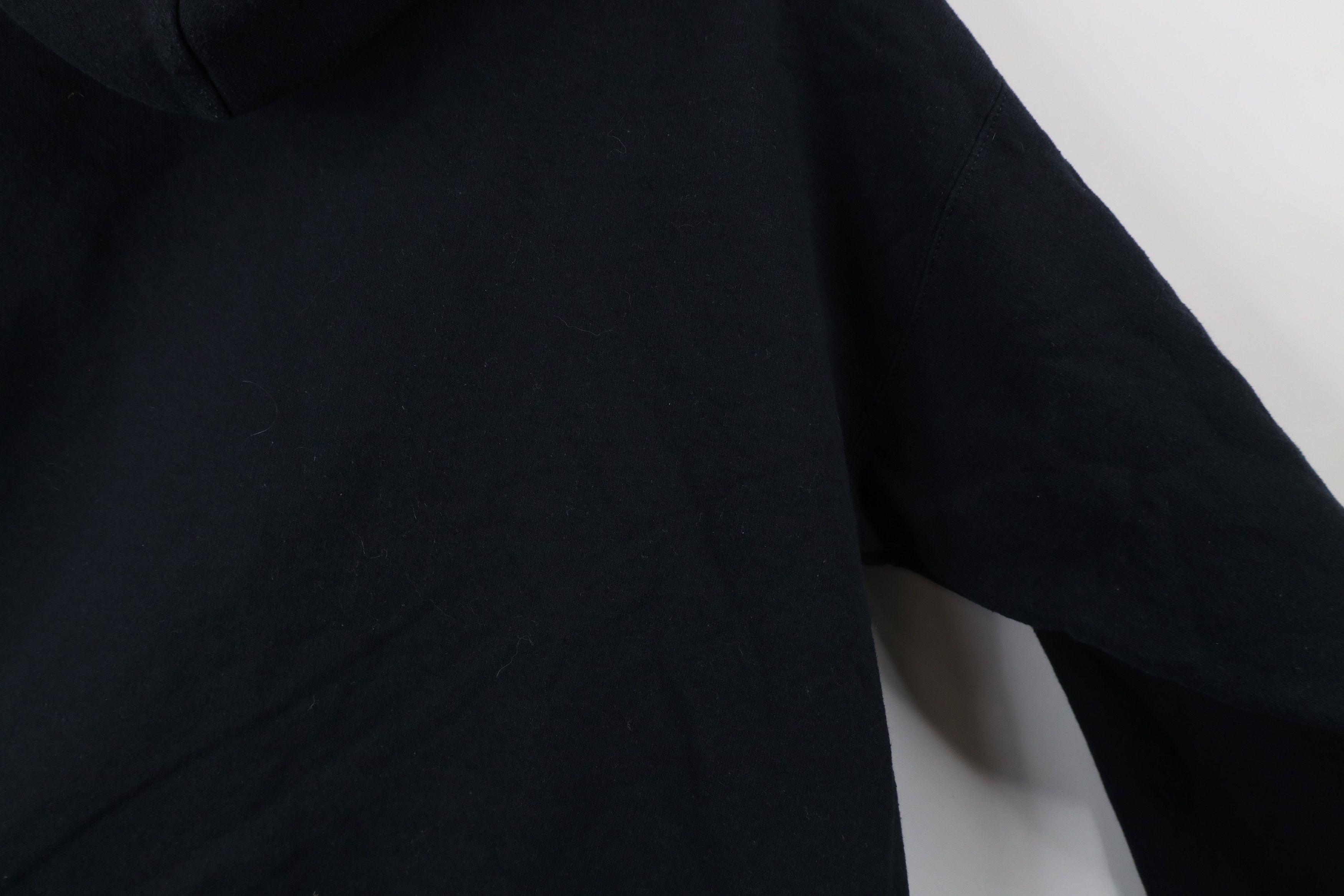 Vintage Vintage 90s Streetwear Faded Blank Hoodie Sweatshirt Black Size US L / EU 52-54 / 3 - 9 Thumbnail