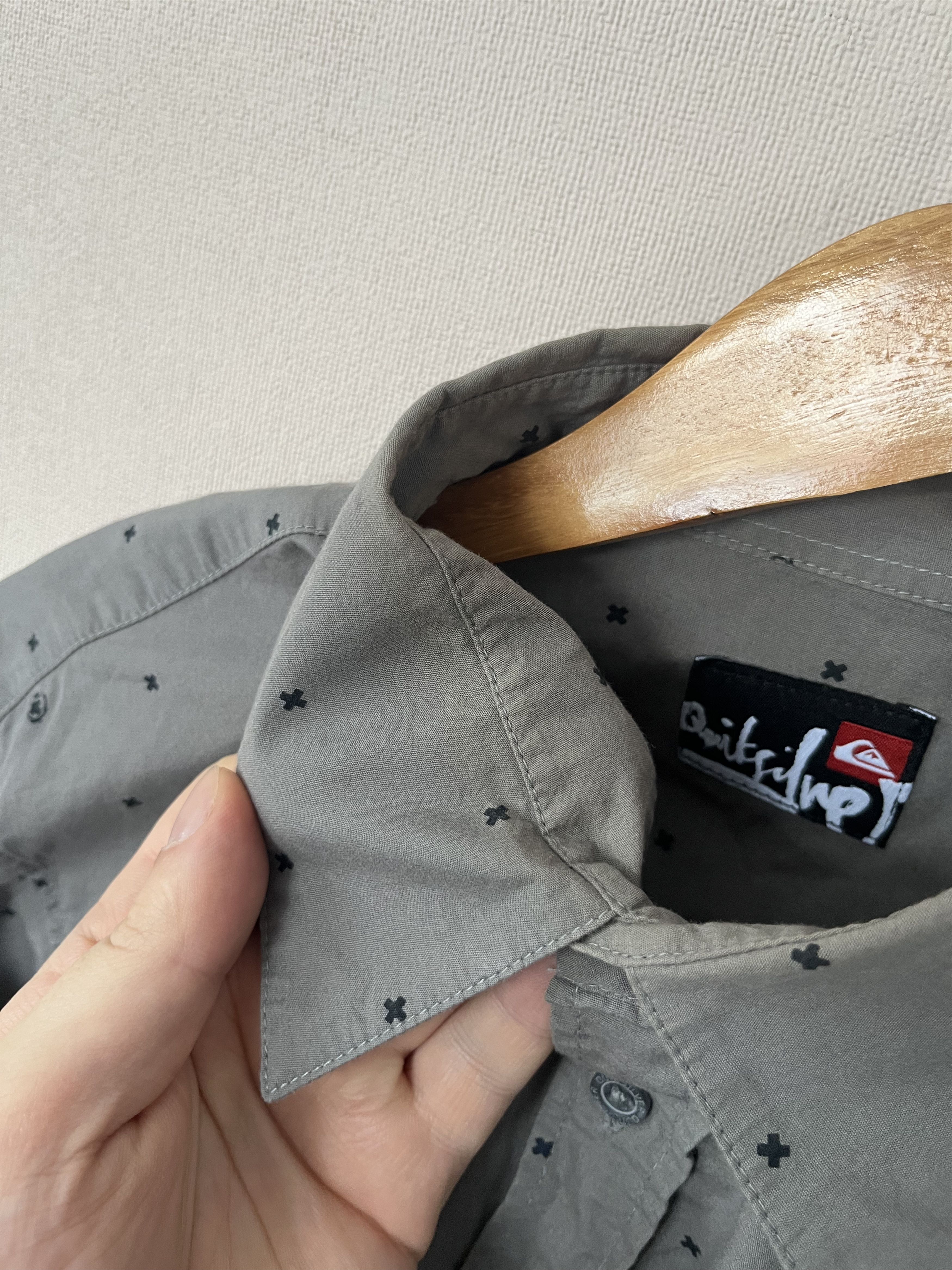 Quiksilver Quicksilver Y2K Cross Logo Pocket Button Shirt Gray Size US S / EU 44-46 / 1 - 6 Thumbnail