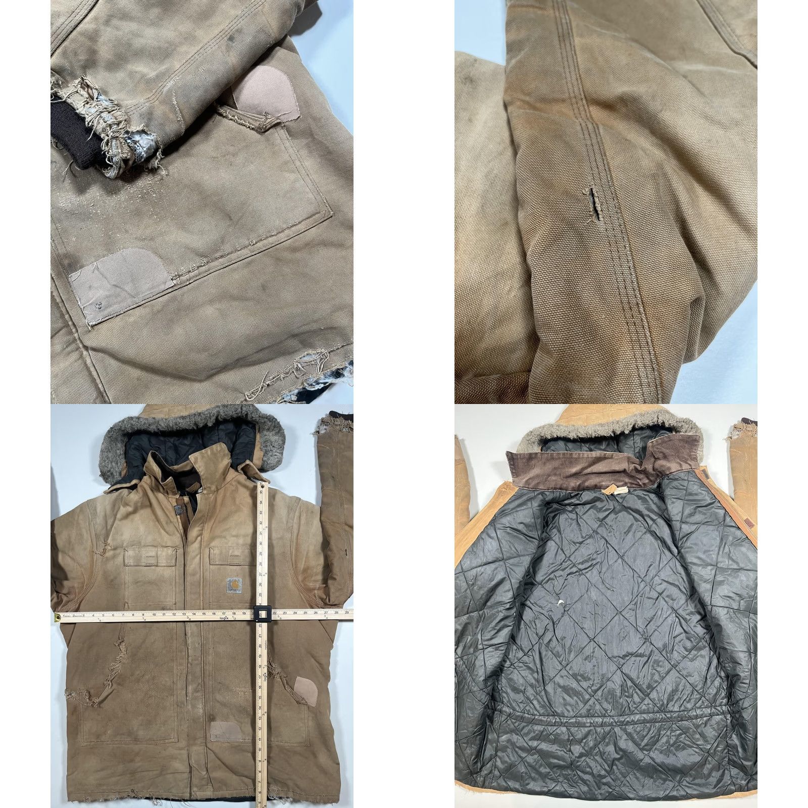 Carhartt VINTAGE Carhartt Coat Mens Brown Canvas Hooded Insulated Parka Workwear USA Read Size US XXL / EU 58 / 5 - 8 Thumbnail