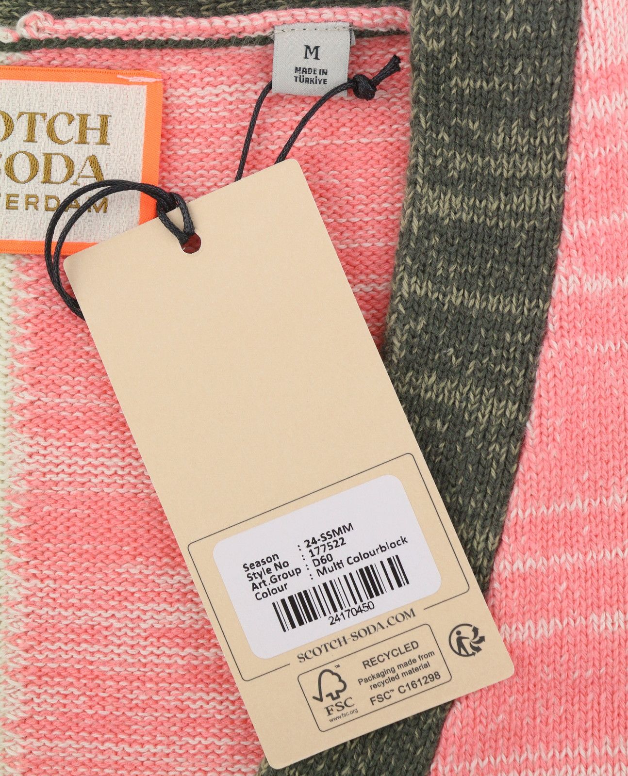 Scotch & Soda M Colorblock Melange Pattern Button Up Cardigan 91039 Size US M / EU 48-50 / 2 - 7 Thumbnail
