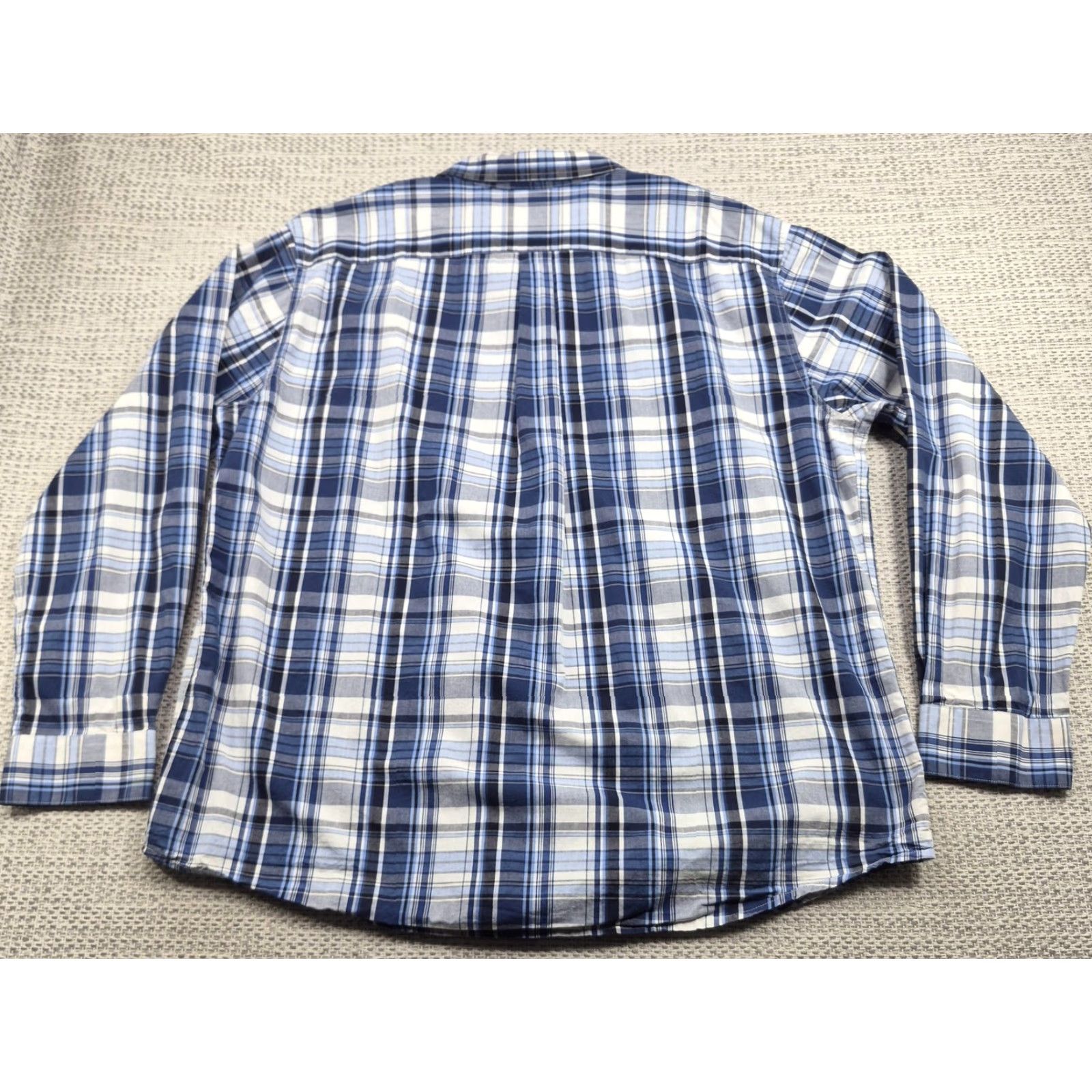 Doublet Double Pump Shirt Mens 2XL Blue Plaid Long Sleeve Western Pearl Snap Cowboy Shirt Size US XXL / EU 58 / 5 - 6 Thumbnail