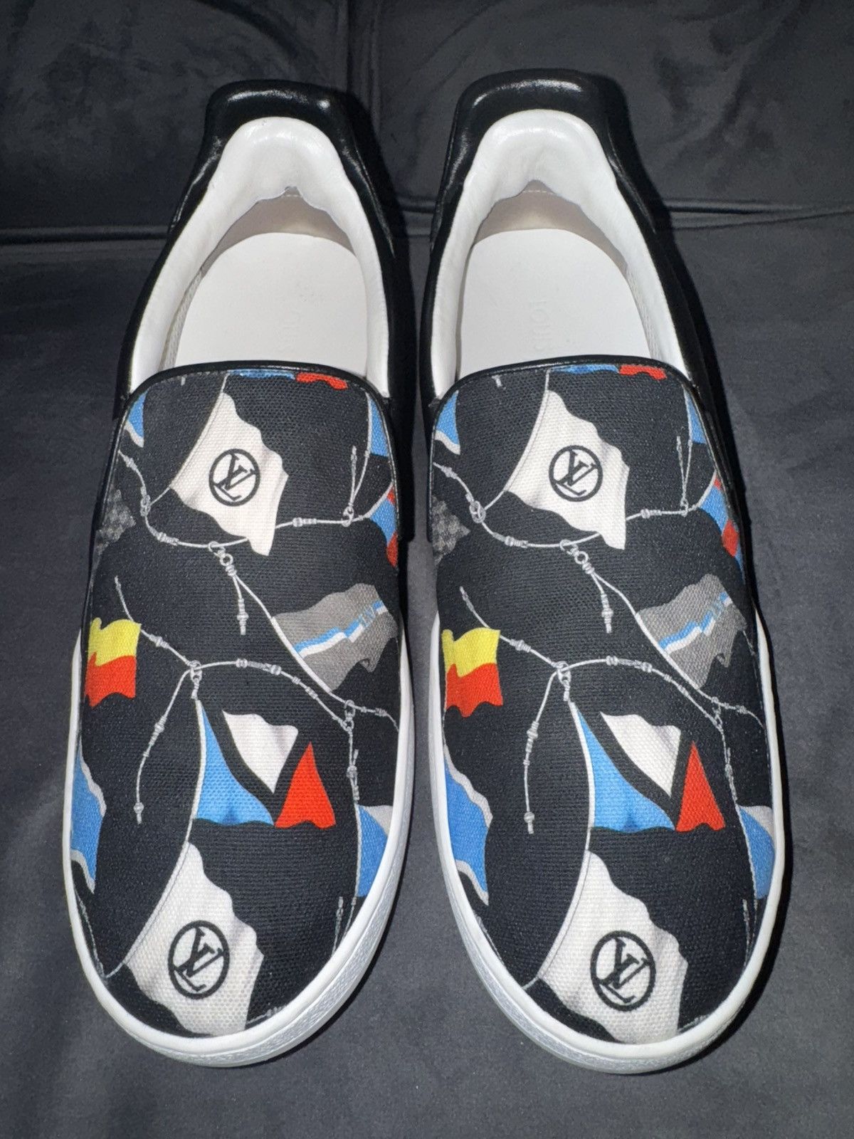 Louis Vuitton Louis Vuitton Frontrow Flags Slip On Sneakers Men’s Size 8 Size US 8 / EU 41 - 1 Thumbnail