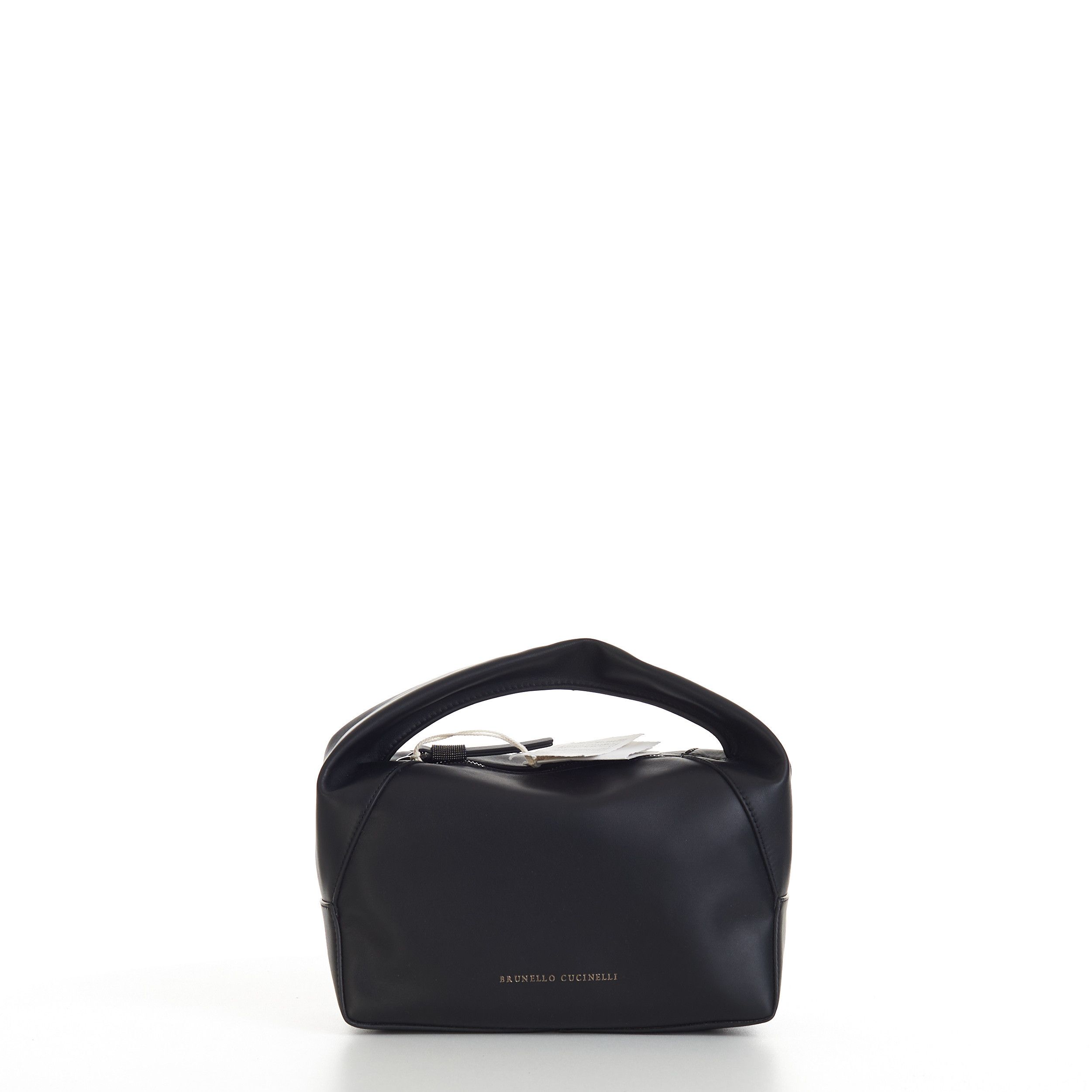 Brunello Cucinelli BC Duo Small Hobo Bag In Black Calfskin Leather Size ONE SIZE - 1 Thumbnail