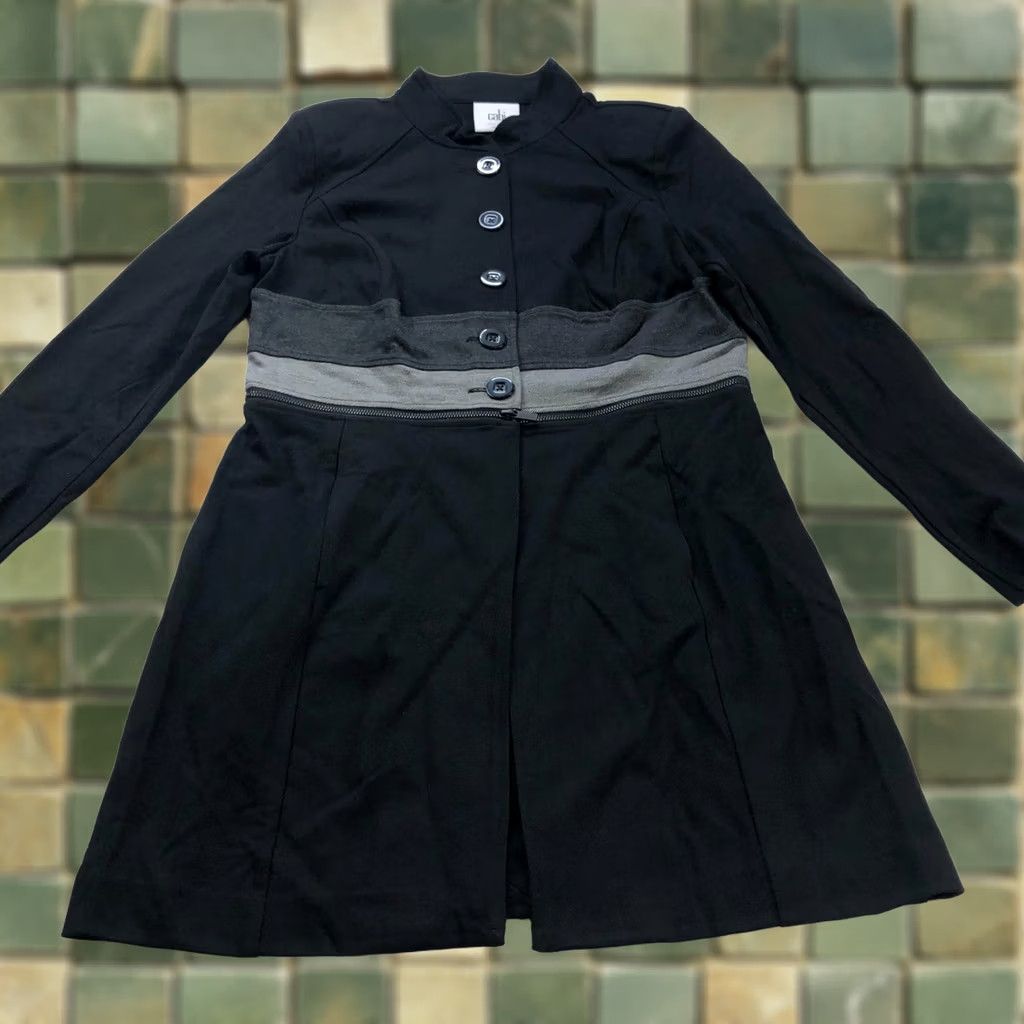 Vintage Cabi Osaka Nights Jacket Medium Large 3176 Convertible Black Gray Ponte Knit Size M / US 6-8 / IT 42-44 - 1 Thumbnail
