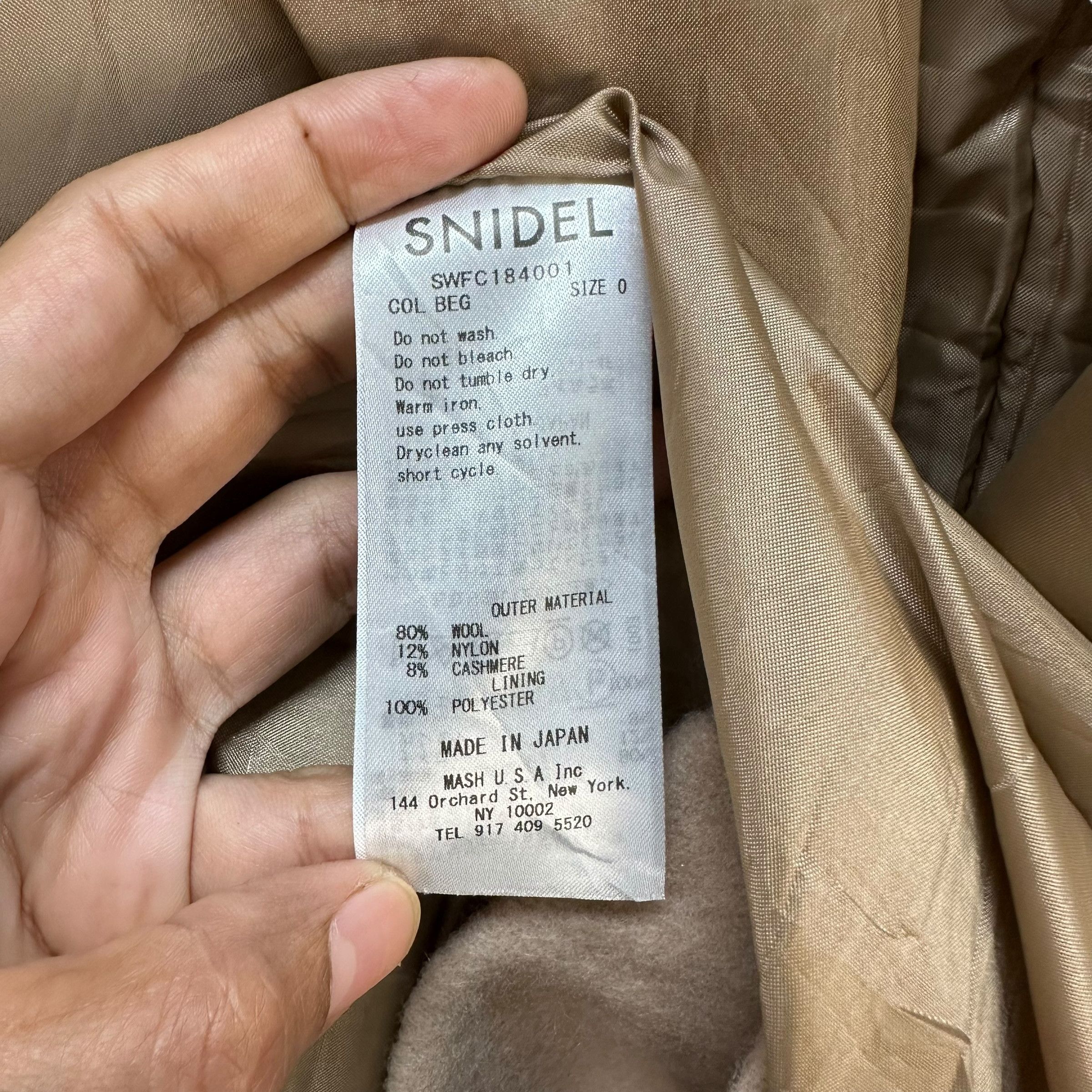 Japanese Brand SNIDEL Wool Nylon Cashmere Belted Long Coat #A69-1670 Size L / US 10 / IT 46 - 8 Thumbnail