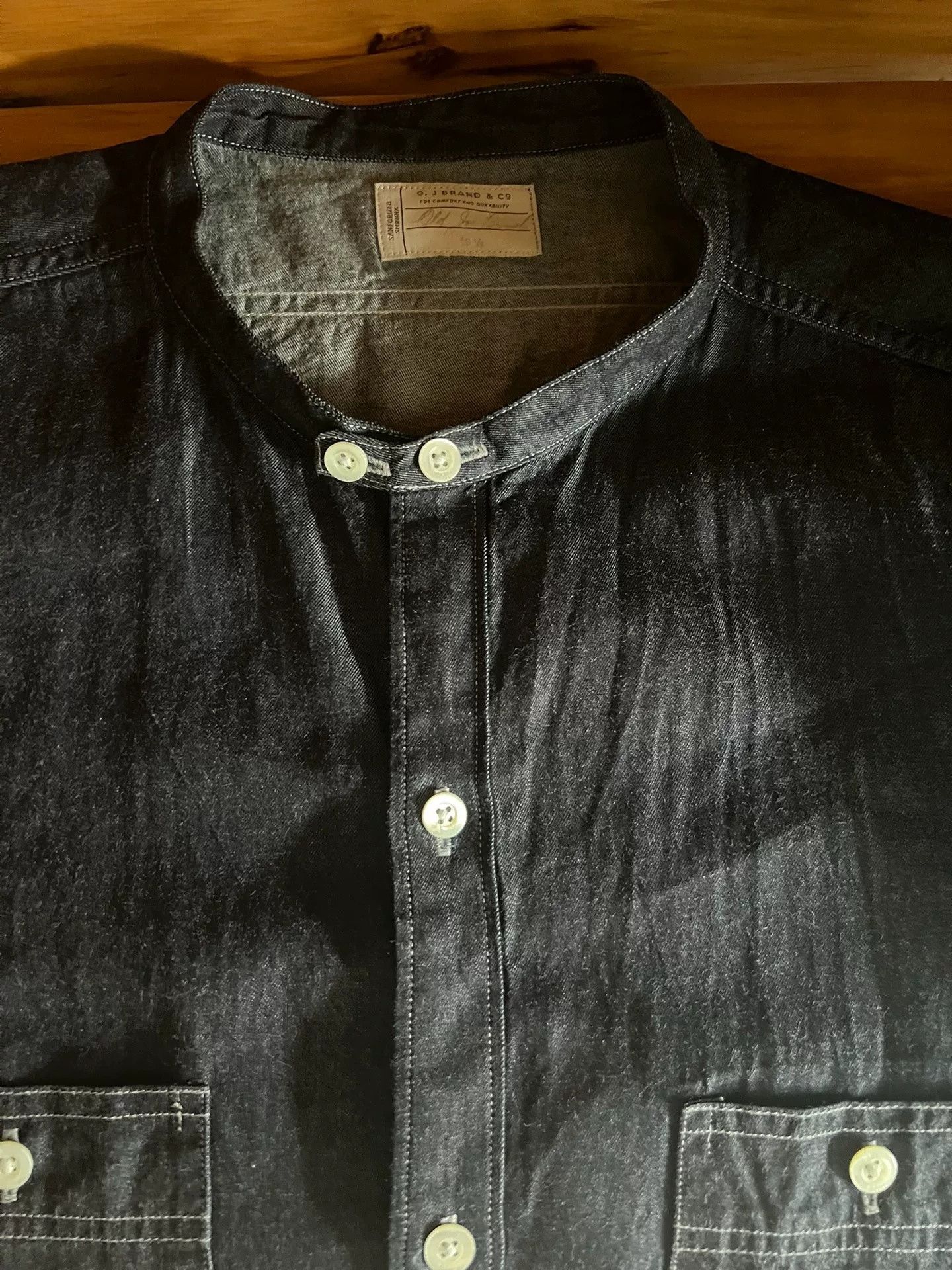 Old Joe Old Joe Japanese Indigo Stand Collar Work Shirt Size US S / EU 44-46 / 1 - 8 Thumbnail
