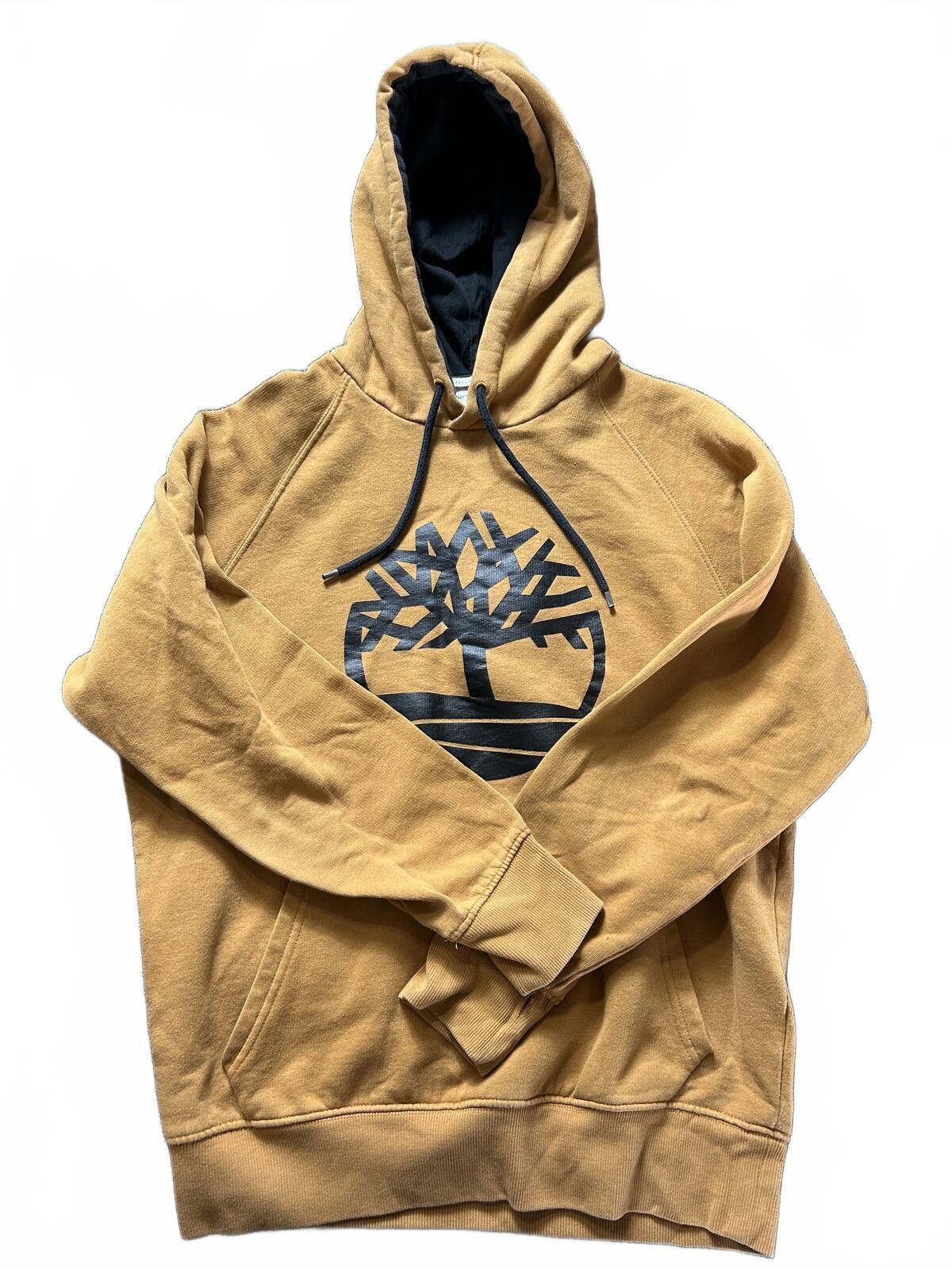 Timberland Timberland Mens Small Kennebec River Tree Logo Hoodie Wheat Size US S / EU 44-46 / 1 - 2 Thumbnail