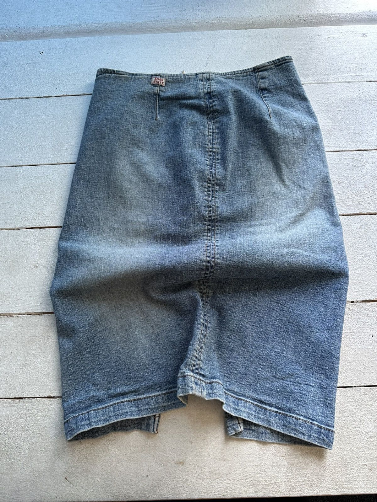 Miss Sixty SEXY🚨 MISS SIXTY Y2K AVANT GARDE BLUE DENIM SKIRT Size 26" / US 2 / IT 38 - 1 Thumbnail