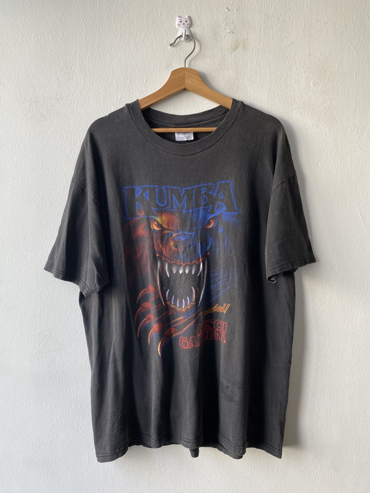 Habitat × Vintage 1990s - Kumba I Survived Busch Gardens T Shirt Size US XL / EU 56 / 4 - 3 Thumbnail