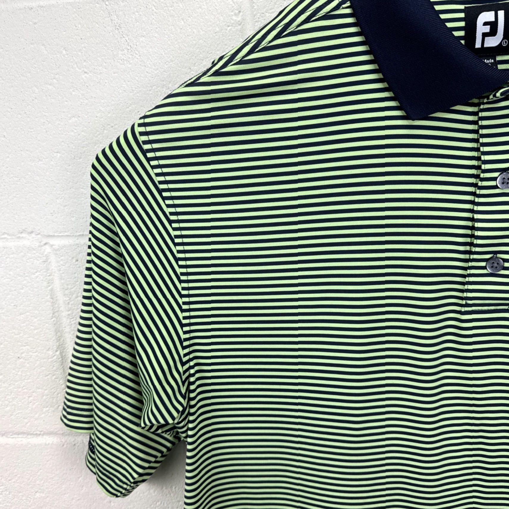 Footjoy FootJoy Polo Shirt Striped Short Sleeve Golf/Green Size L Men’s Size US L / EU 52-54 / 3 - 4 Thumbnail