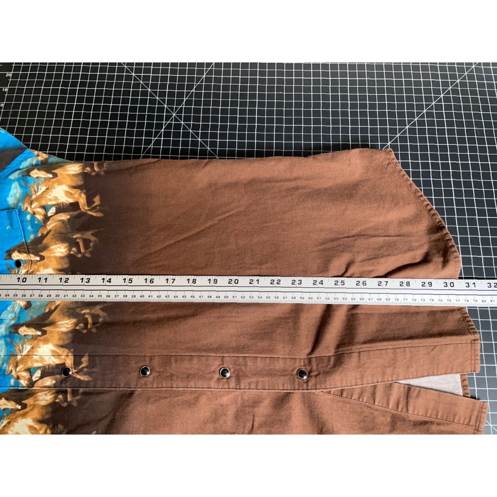 Vintage VINTAGE Panhandle Slim Western Shirt Men's Large Brown Running Horse Motif Cowboy Rodeo Shirt Size US L / EU 52-54 / 3 - 6 Thumbnail