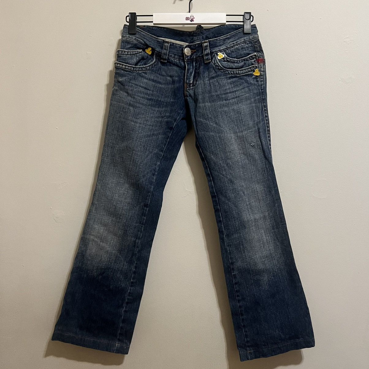 Dsquared2 DSquared2 Vintage Embroidered Low Rise Flare Jeans Size 27" / US 4 / IT 40 - 3 Thumbnail