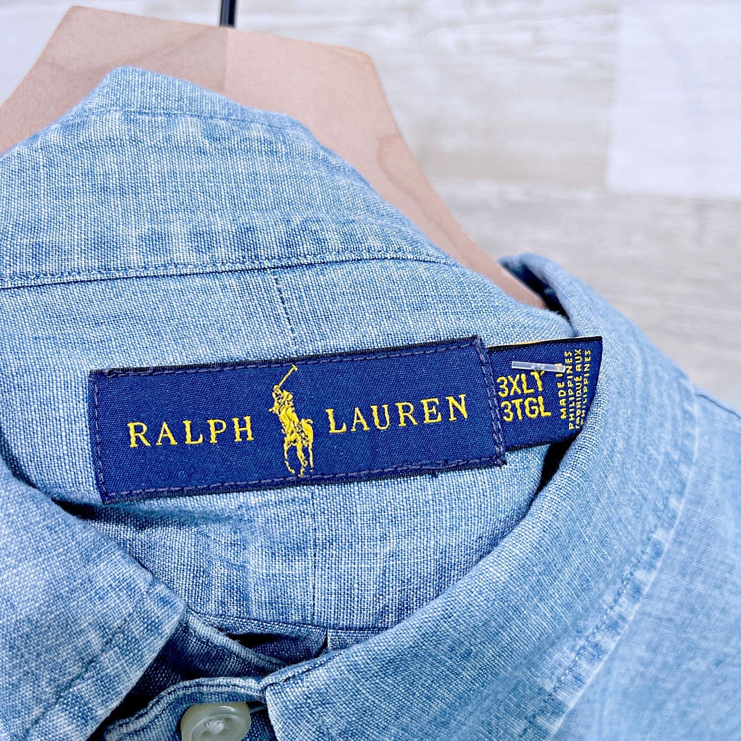 Ralph Lauren Ralph Lauren Indigo Chambray Shirt Blue Mens 3XLT XXXL Tall Size US XXL / EU 58 / 5 - 5 Thumbnail