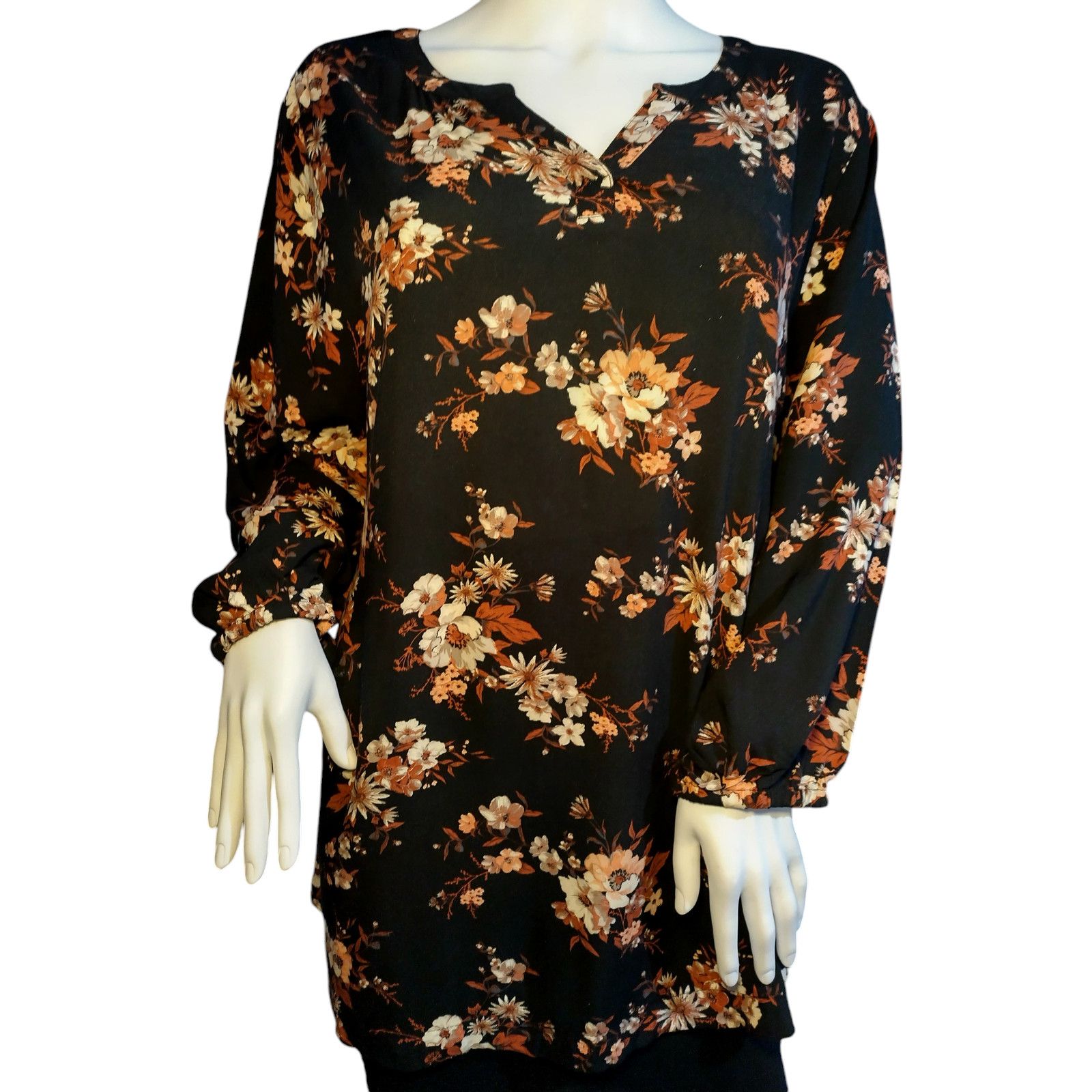 Croft & Barrow Croft & Barrow Womens Long Sleeve Blouse Floral SZ XXL Size XXL / US 16-18 / IT 52-54 - 1 Thumbnail
