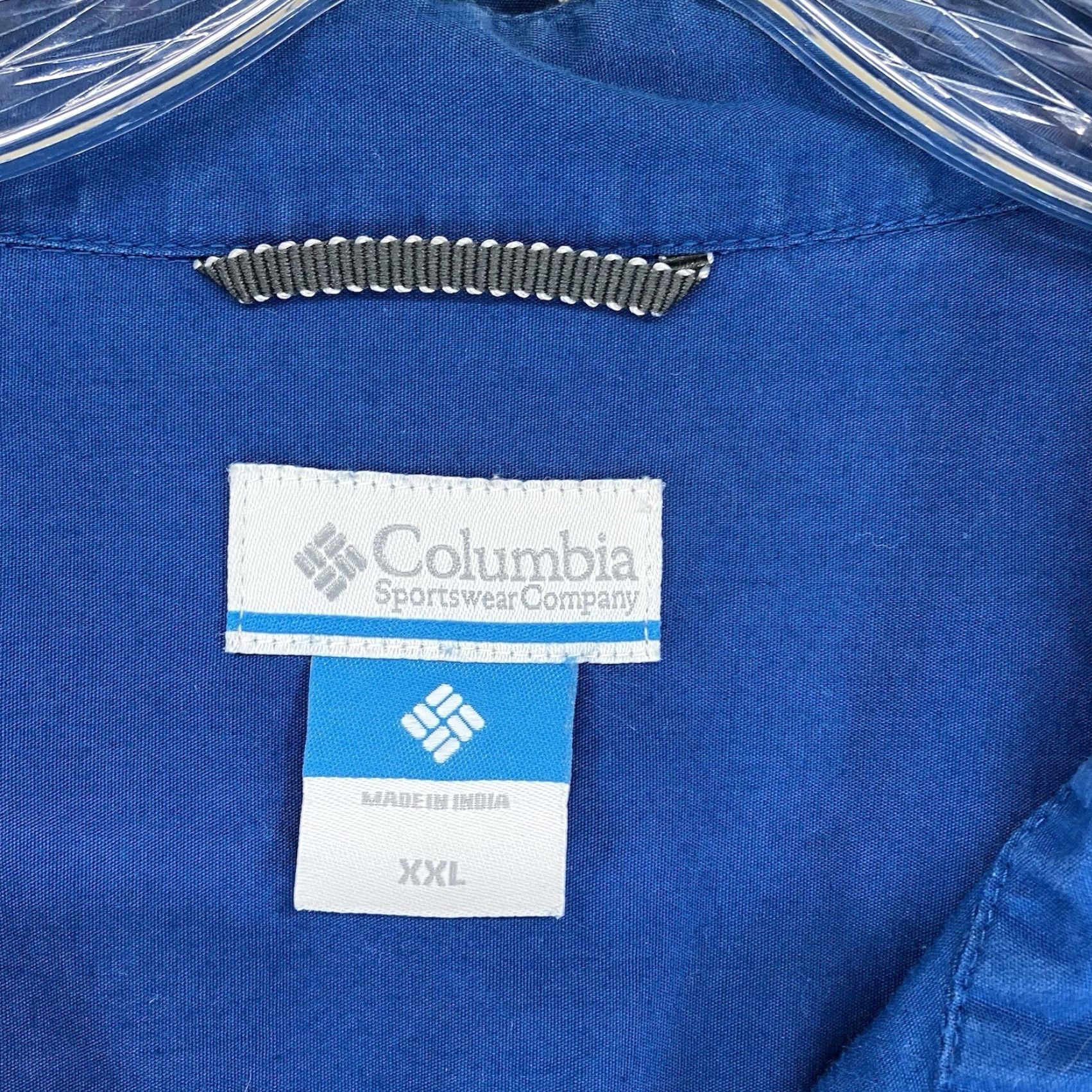 Vintage Columbia Mens 2XL Blue Lightweight Cotton Button-Up Shirt with Pockets - Casual Outdoor Fashion Size US XXL / EU 58 / 5 - 3 Thumbnail