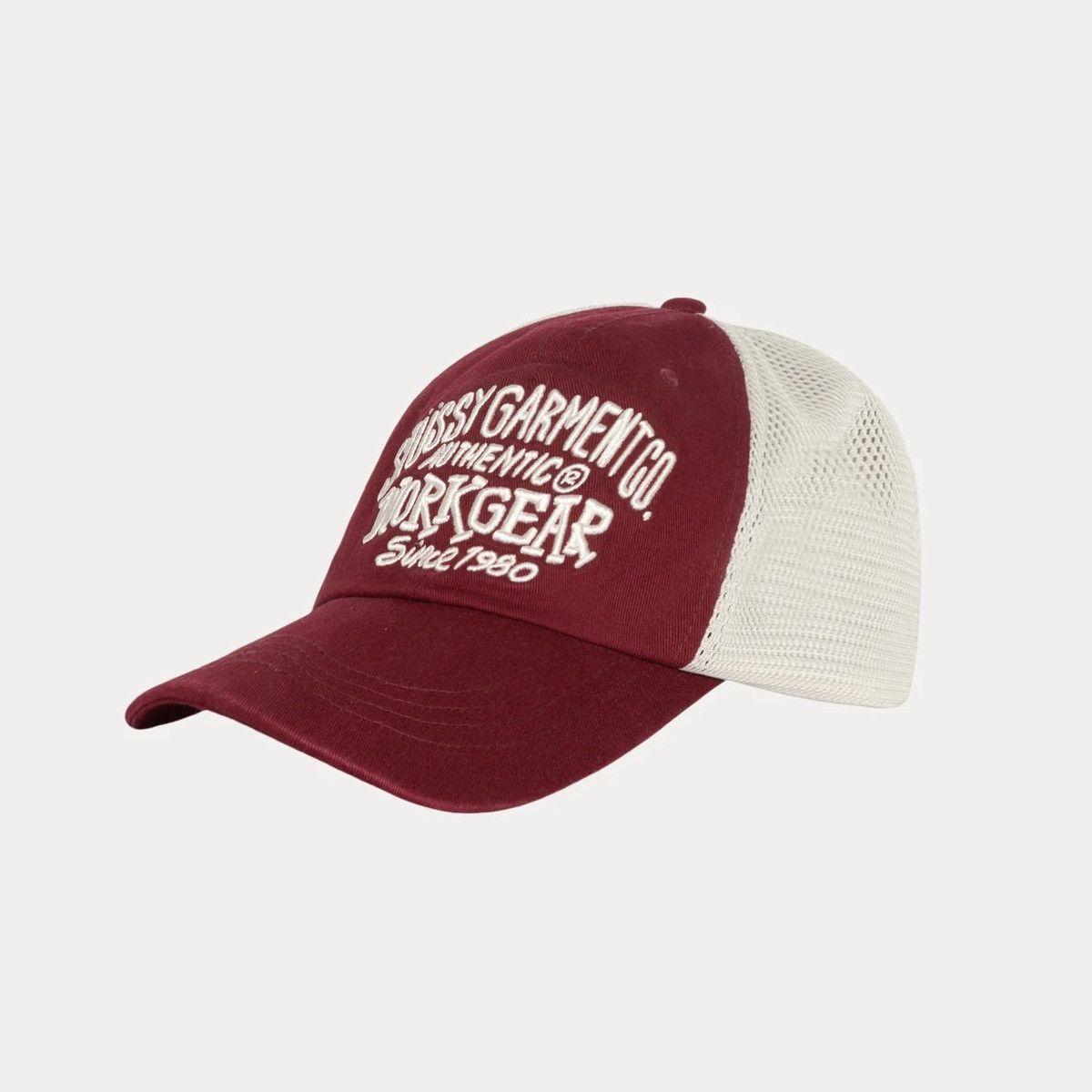 Stussy Stussy Low Pro Workgear Strapback Red Trucker Mesh Hat Size ONE SIZE - 2 Thumbnail