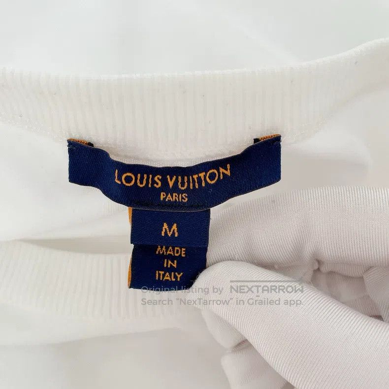 Louis Vuitton Louis Vuitton White leather logo T-shirt Size US M / EU 48-50 / 2 - 6 Thumbnail
