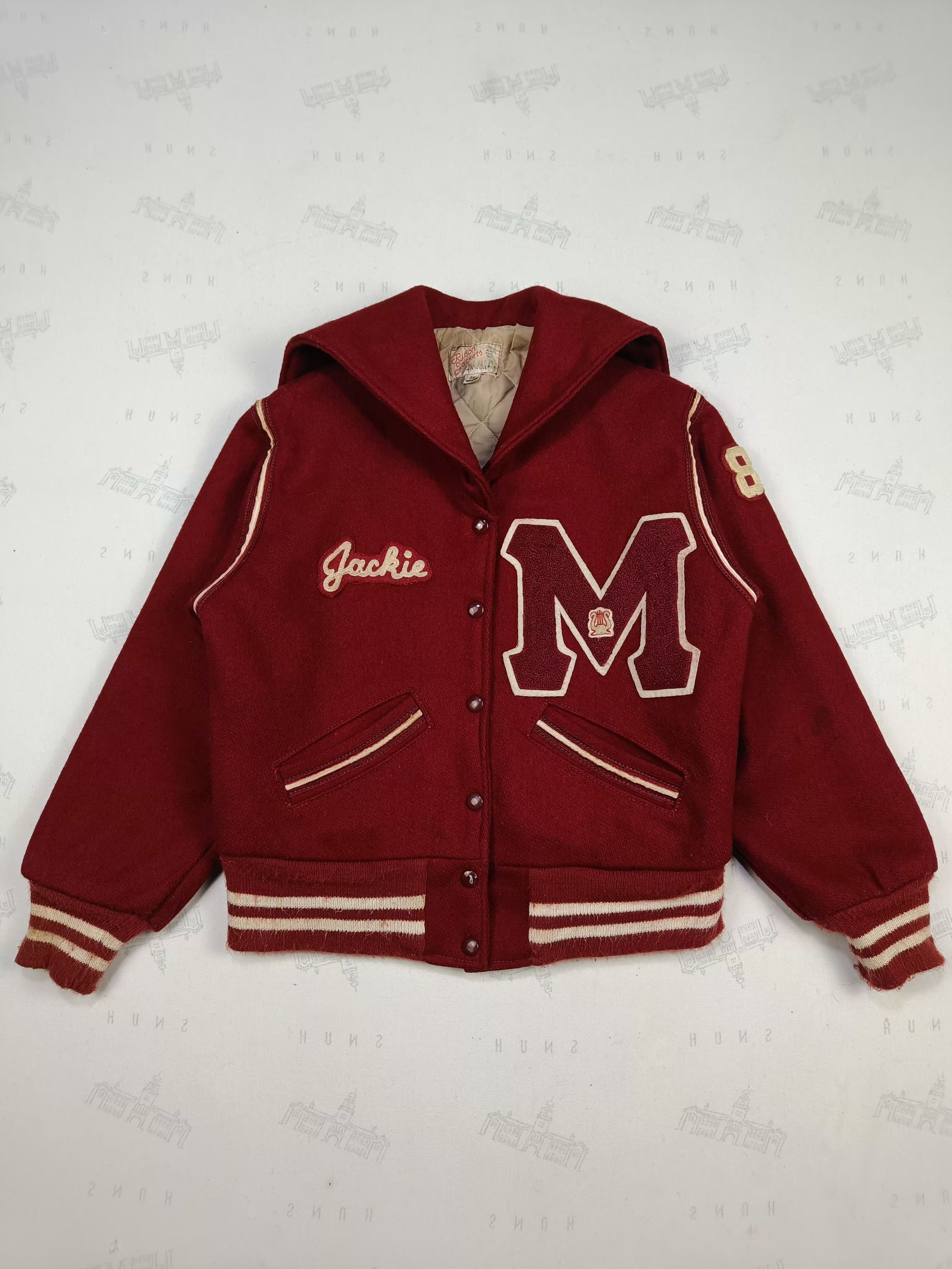 Vintage Vtg 60s CARDINALS Majorette Patch Old Custom Varsity Jacket Size US S / EU 44-46 / 1 - 4 Thumbnail