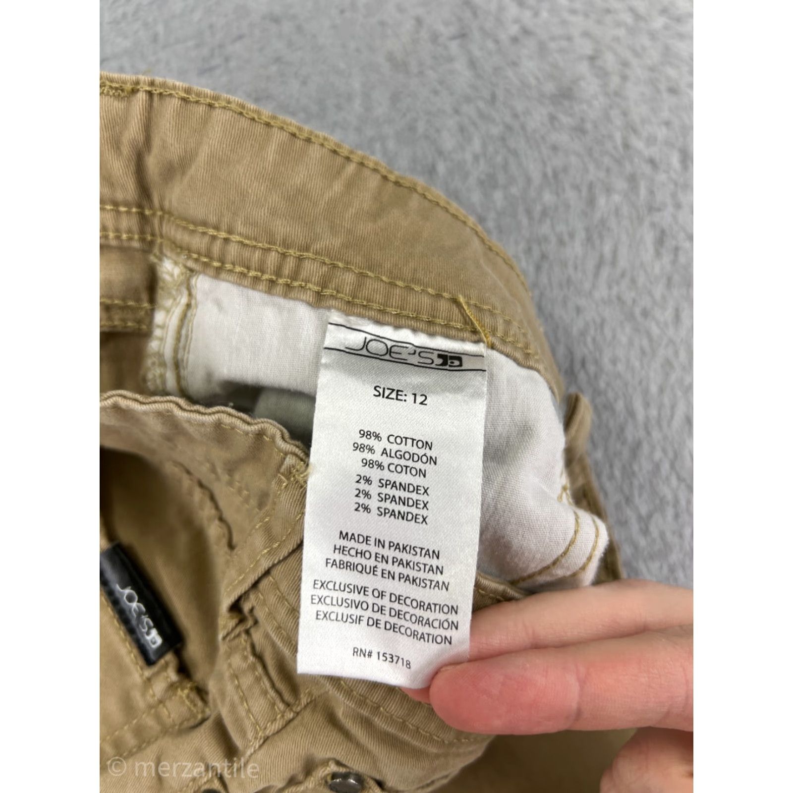 Vintage Joe's Jeans Women's Jeans Size 12 Beige Cotton Blend Straight Leg Mid Rise Fall Summer 2020s Women's Size 34" / US 12 / IT 48 - 5 Thumbnail