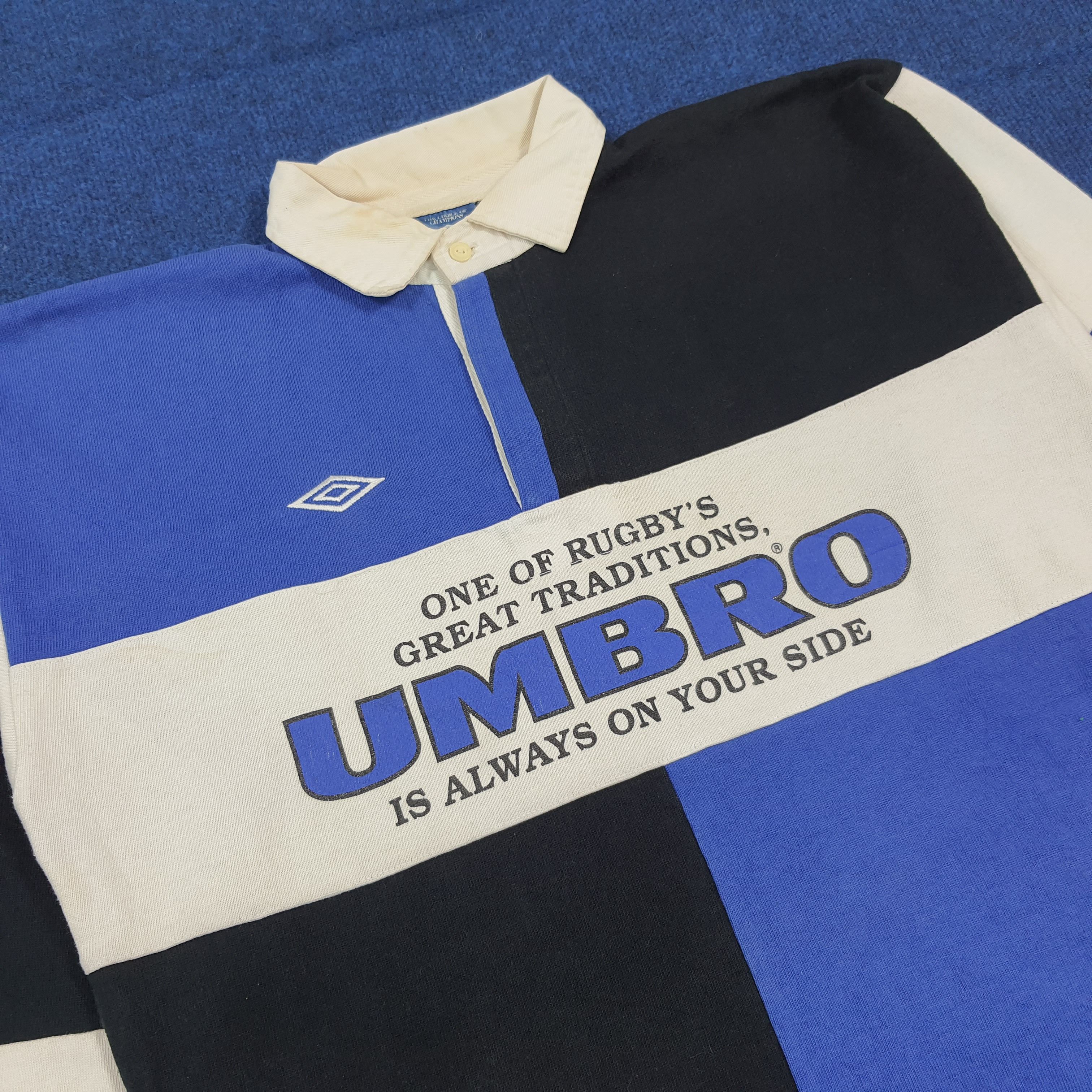 Umbro Vintage 90s Umbro Rugby Shirt Retro Japan C301N40 Size US L / EU 52-54 / 3 - 2 Thumbnail