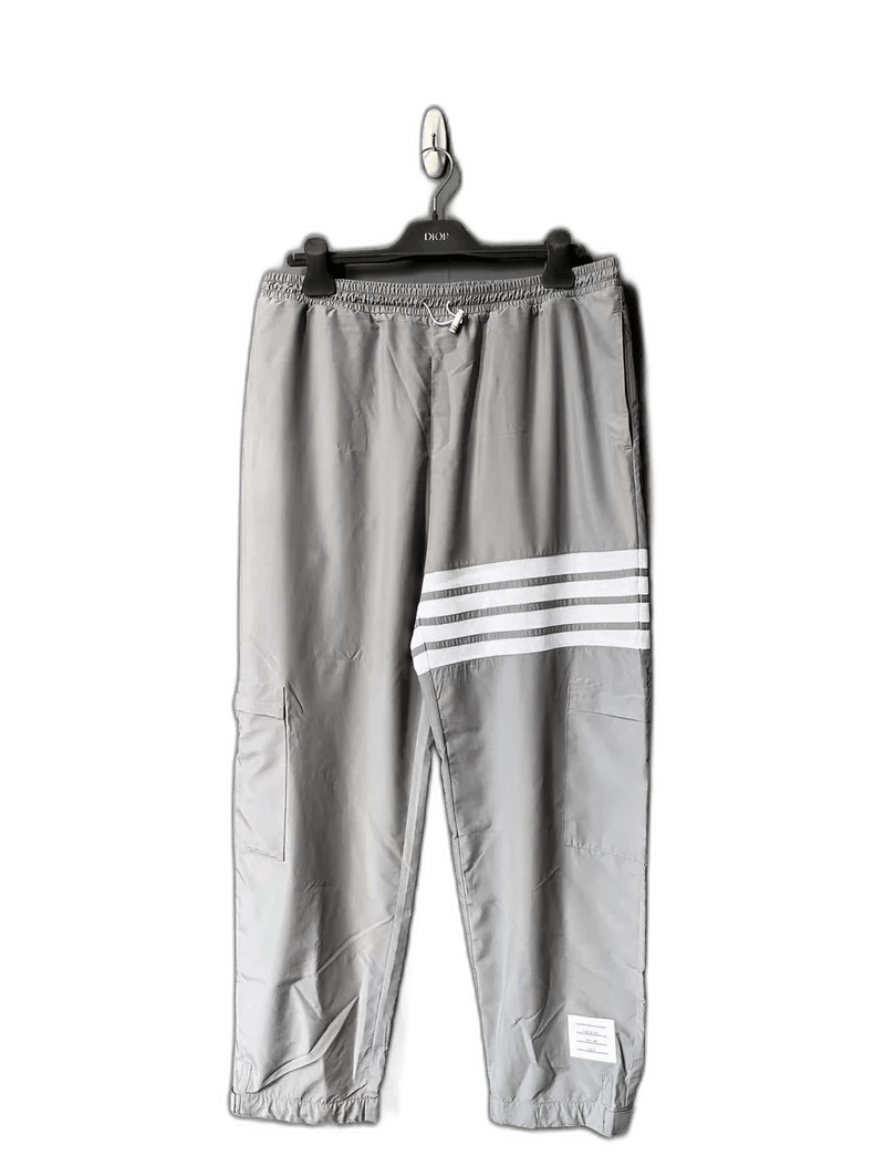 Thom Browne Thom Browne Gray Nylon Long Pants Size US 34 / EU 50 - 1 Thumbnail
