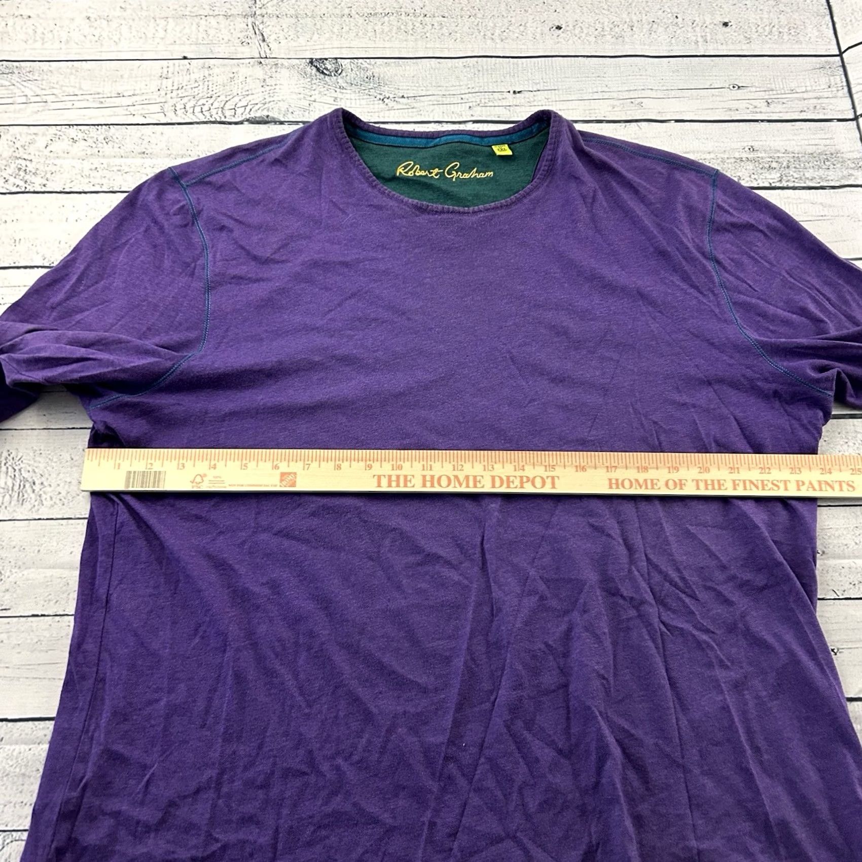 Robert Graham Robert Graham Classic Fit Long Sleeve Shirt Mens 2XL Solid Purple Shirt Size US XXL / EU 58 / 5 - 4 Thumbnail