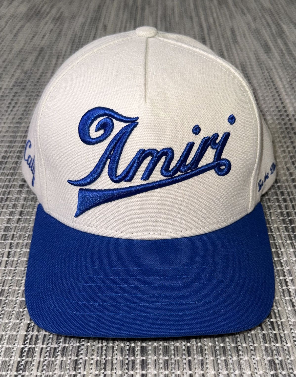 Amiri Amiri Cream/Royal Two Toned Hat Size ONE SIZE - 1 Thumbnail