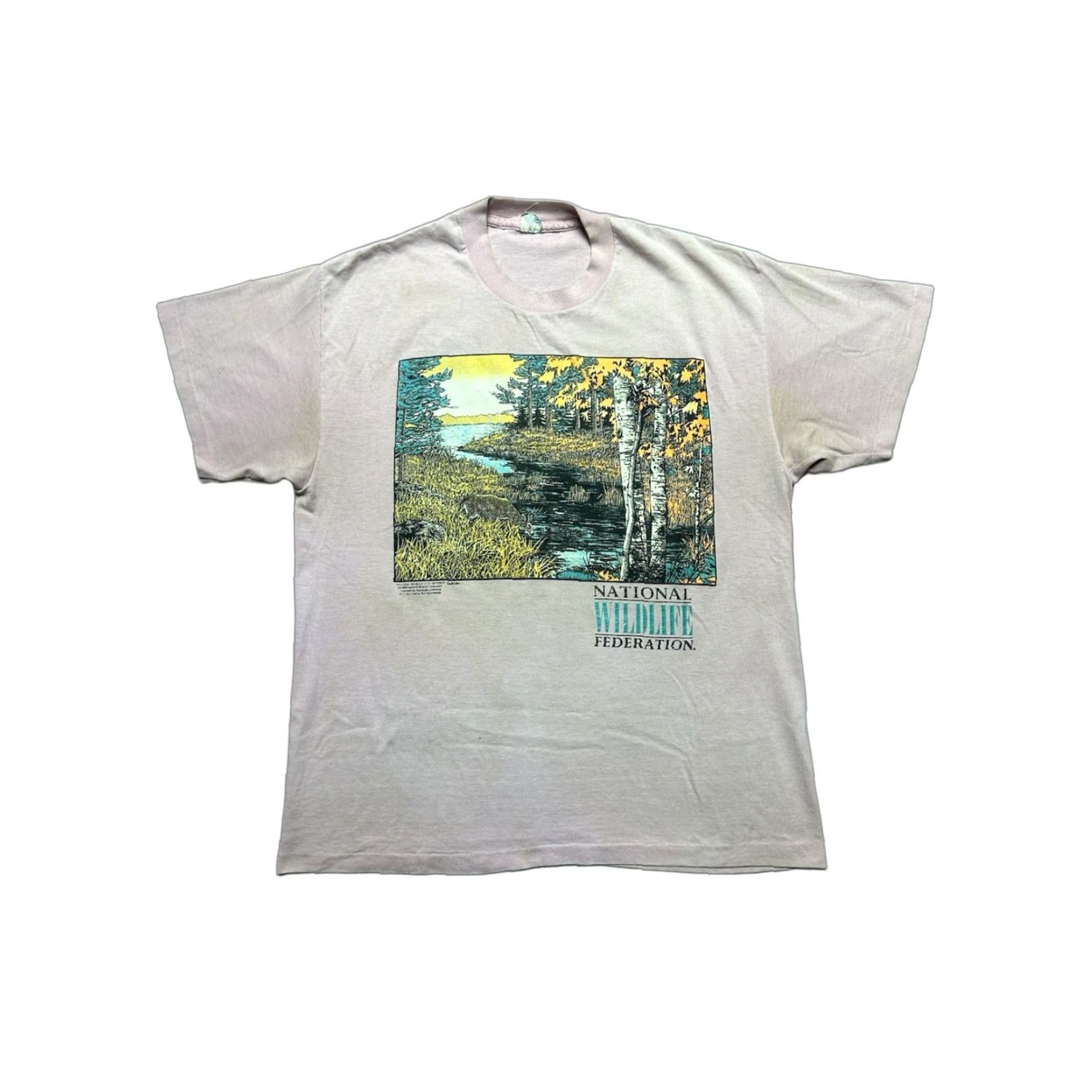 Vintage VINTAGE National Wildlife Federation T-Shirt Deer Nature Pink Large Mens 90s Distressed Animals Wildlife 90s Shirt Size US L / EU 52-54 / 3 - 1 Thumbnail