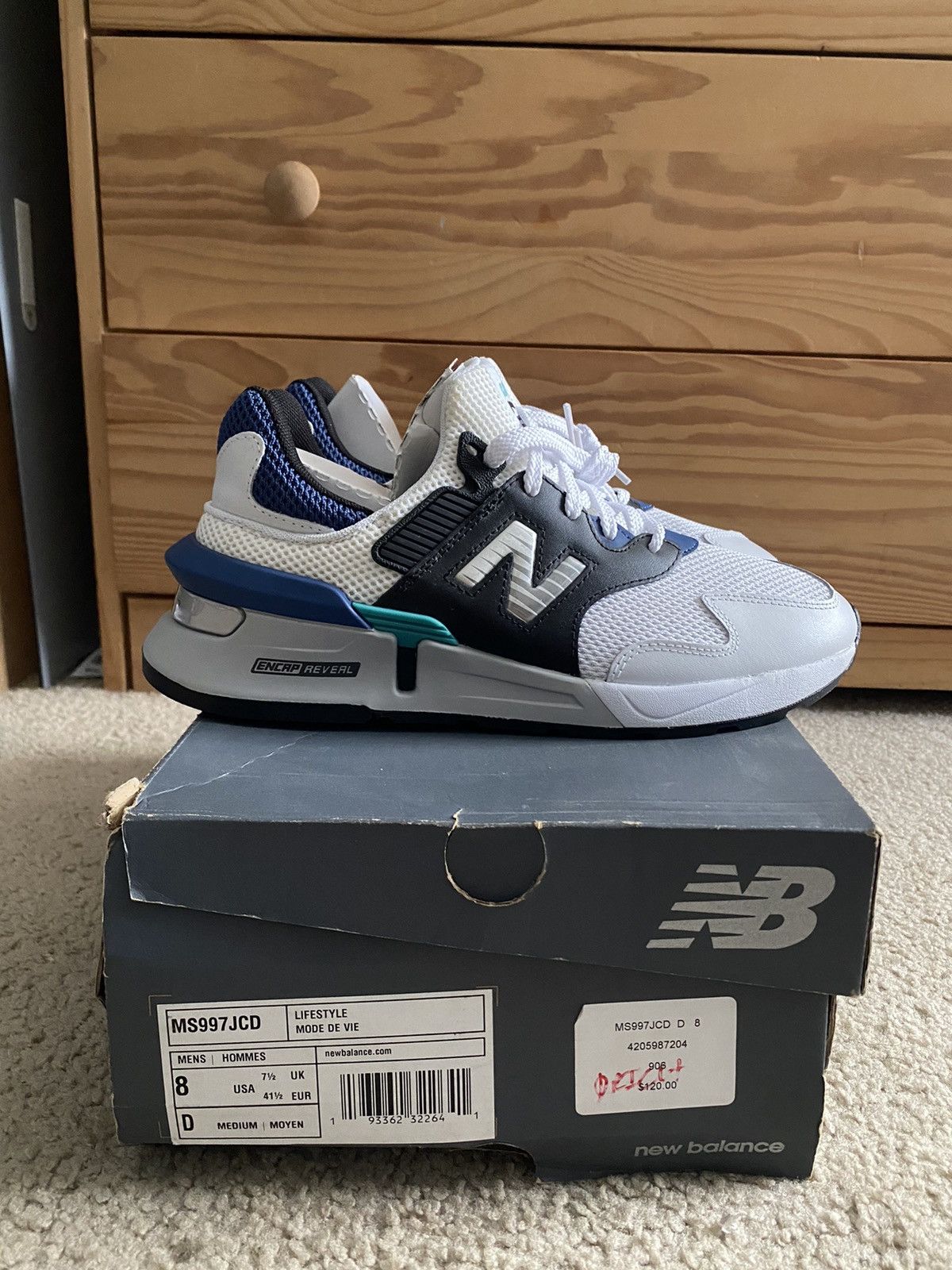 New Balance New Balance 997S White Charcoal Size US 8 / EU 41 - 1 Thumbnail