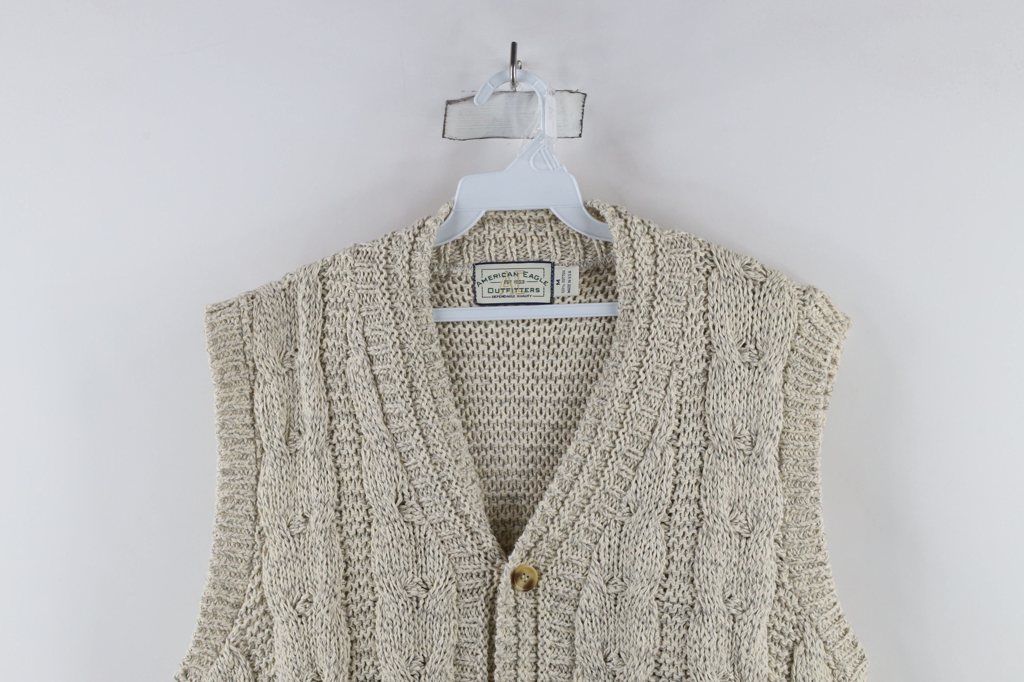 American Eagle Outfitters × Vintage Vintage 90s American Eagle Outfitters Fisherman Sweater Vest Size US M / EU 48-50 / 2 - 2 Thumbnail
