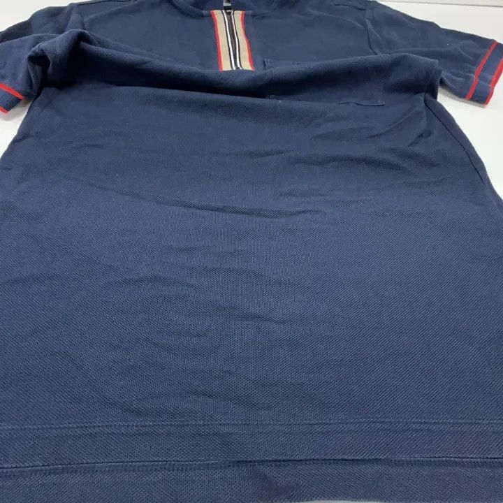 Burberry Burberry Burberry Navy Striped Short Sleeve Polo Shirt-250 Size US S / EU 44-46 / 1 - 7 Thumbnail