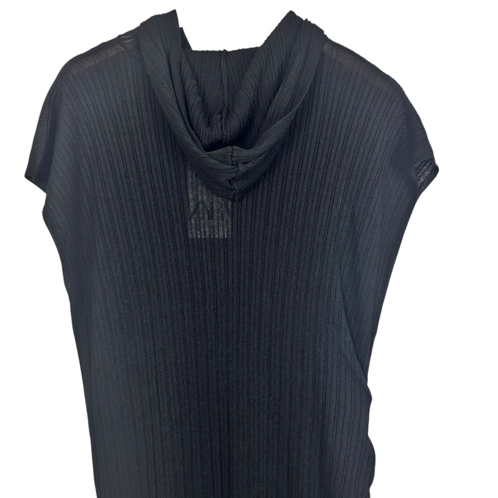 Zara NWT Zara Hooded Sleeveless Sheer Black Side Slit Dress M-L Size L / US 10 / IT 46 - 10 Thumbnail
