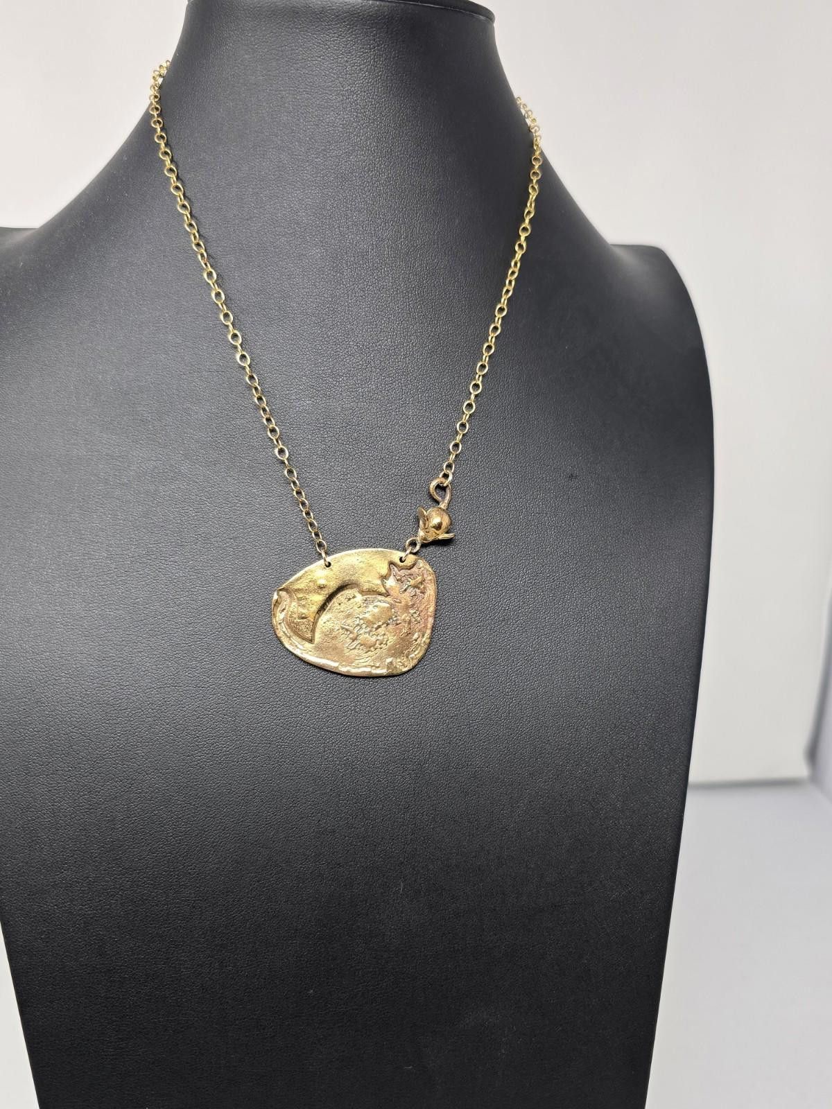Band Tees Bang Up Betty 12k Gold Filled Mouse Pendant Necklace 17” Size ONE SIZE - 1 Thumbnail