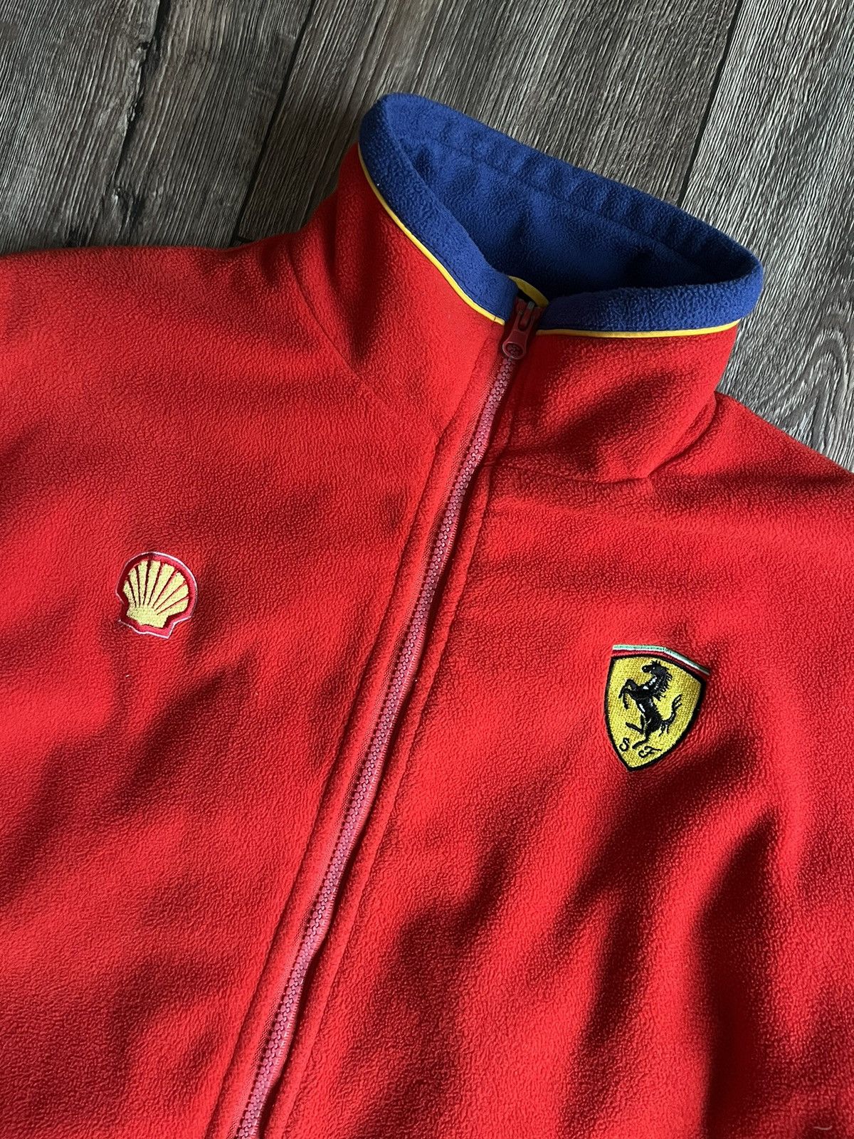 Ferrari × Vintage Vintage Ferrari Racing Formula 1 Shell V-Power Fleece Jacket Size US L / EU 52-54 / 3 - 2 Thumbnail