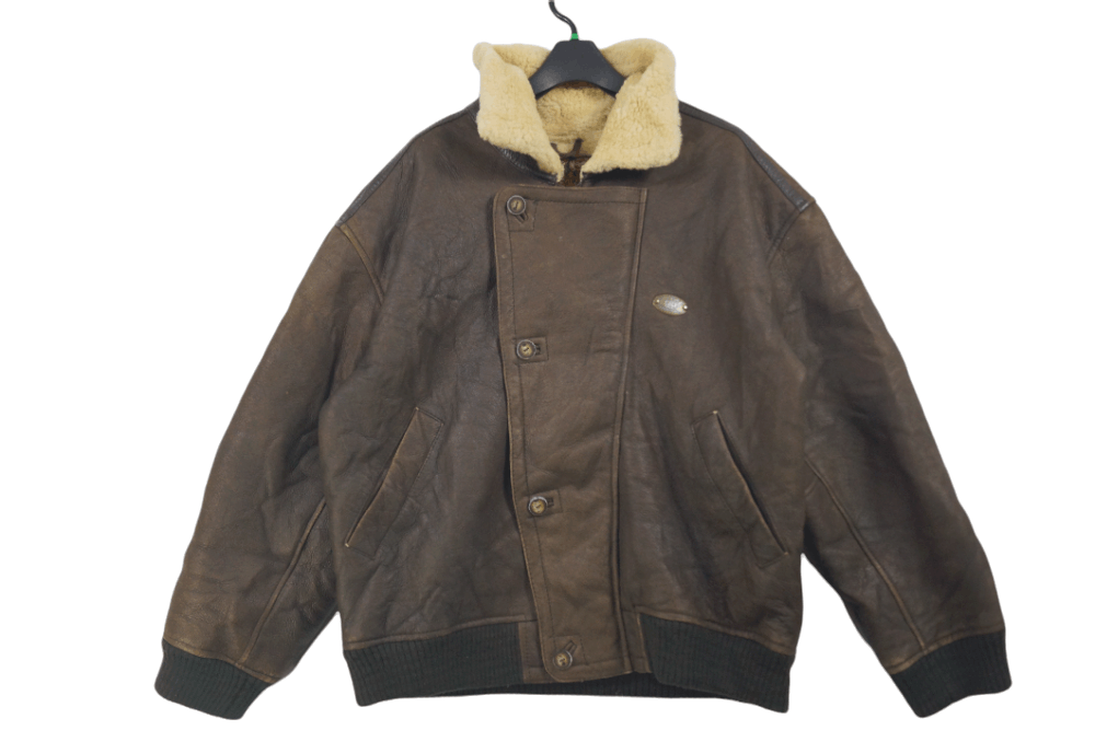 Rare!! NafNaf Issey Miyaki Leather Sheepskin Jacket