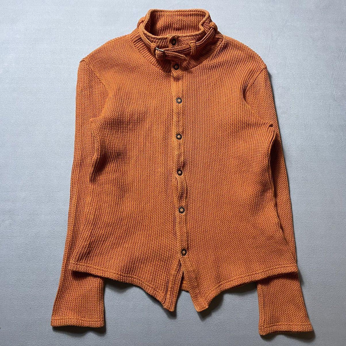 Tornado Mart Tornado Mart - Waffle Knit Belted Neck Size L / US 10 / IT 46 - 1 Thumbnail
