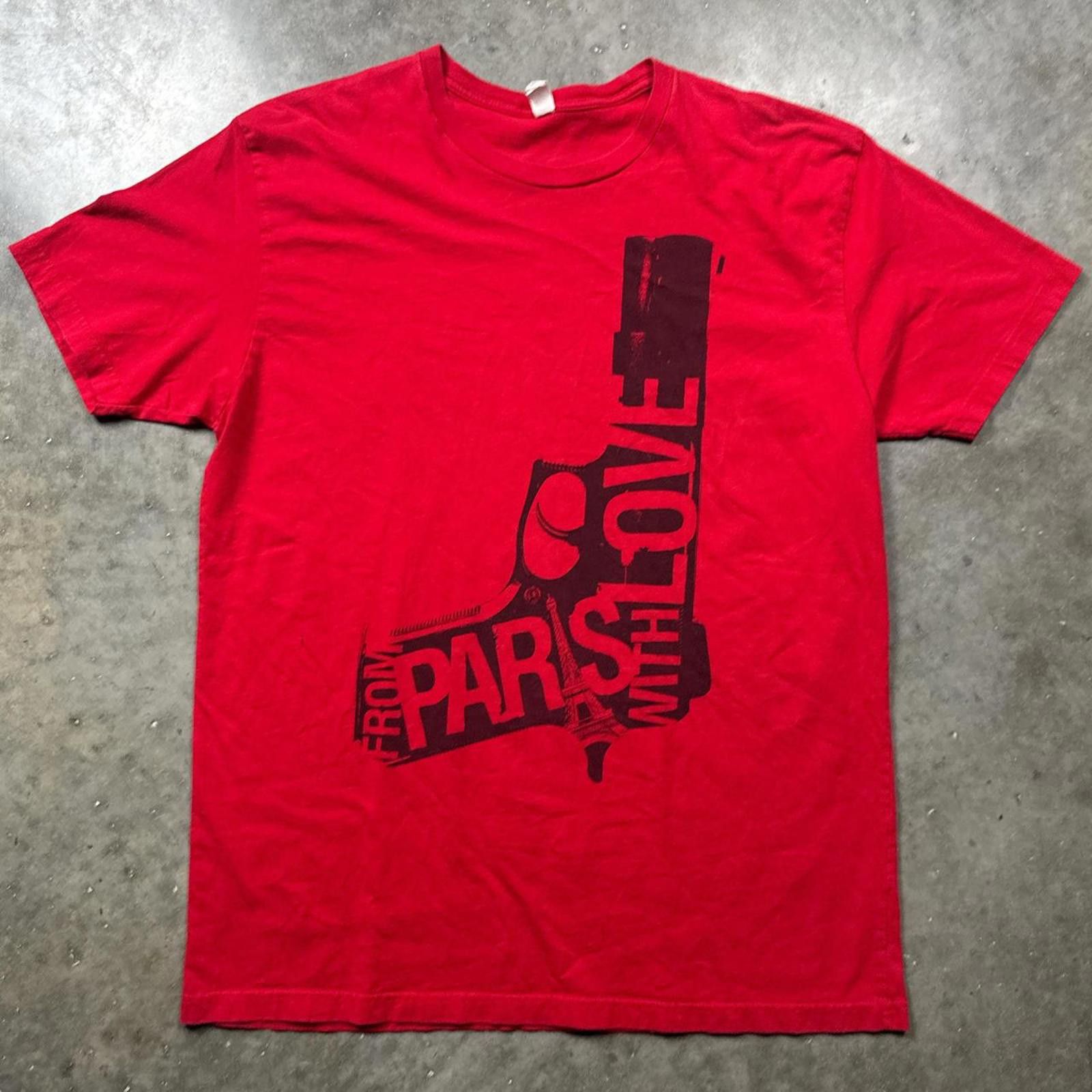 Other "From Paris with Love" Gun Y2k Red Graphic T-Shirt Size US XL / EU 56 / 4 - 1 Thumbnail