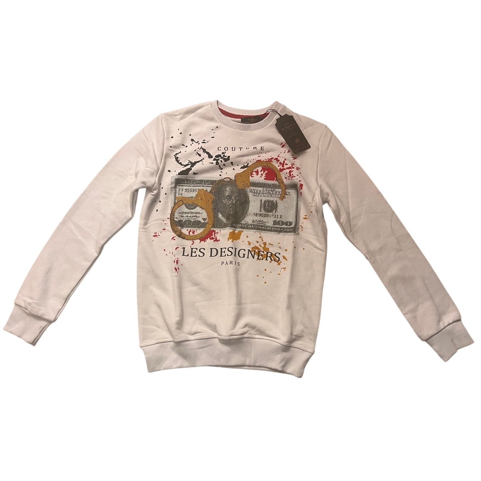 Other Les D.Signers Couture White Sweatshirt Rhinestones S Size US S / EU 44-46 / 1 - 1 Thumbnail