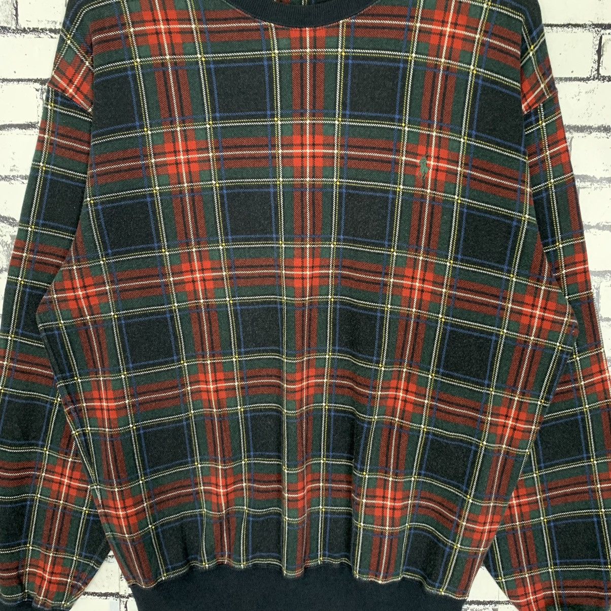 Polo Ralph Lauren × Vintage Polo by Ralph Lauren Tartan Checkered Sweatshirt Crewneck Size US M / EU 48-50 / 2 - 5 Thumbnail