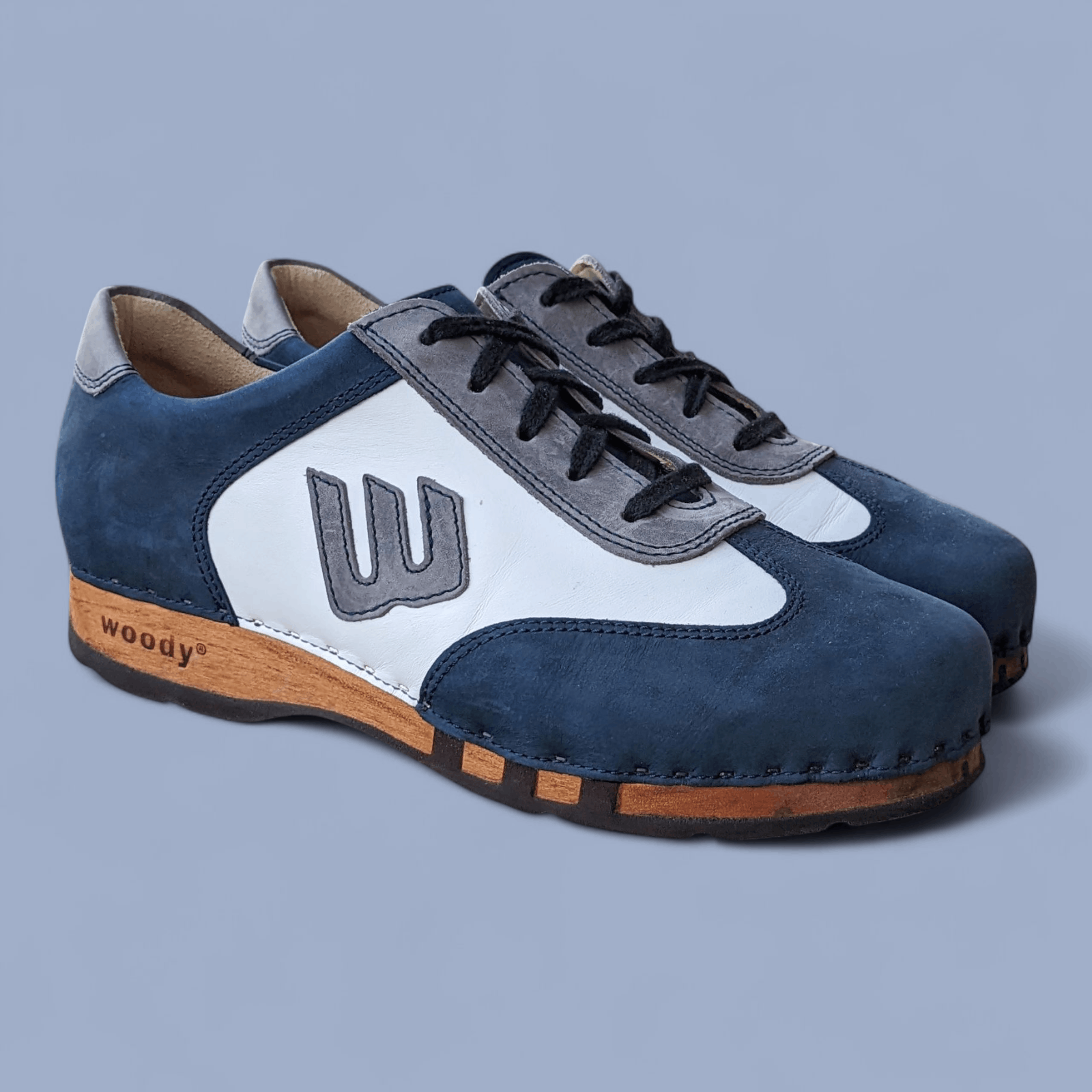 Other Woody Vintage Leather Sneakers SizeEU42–Handmade Wooden Sole Size US 9 / EU 42 - 1 Thumbnail