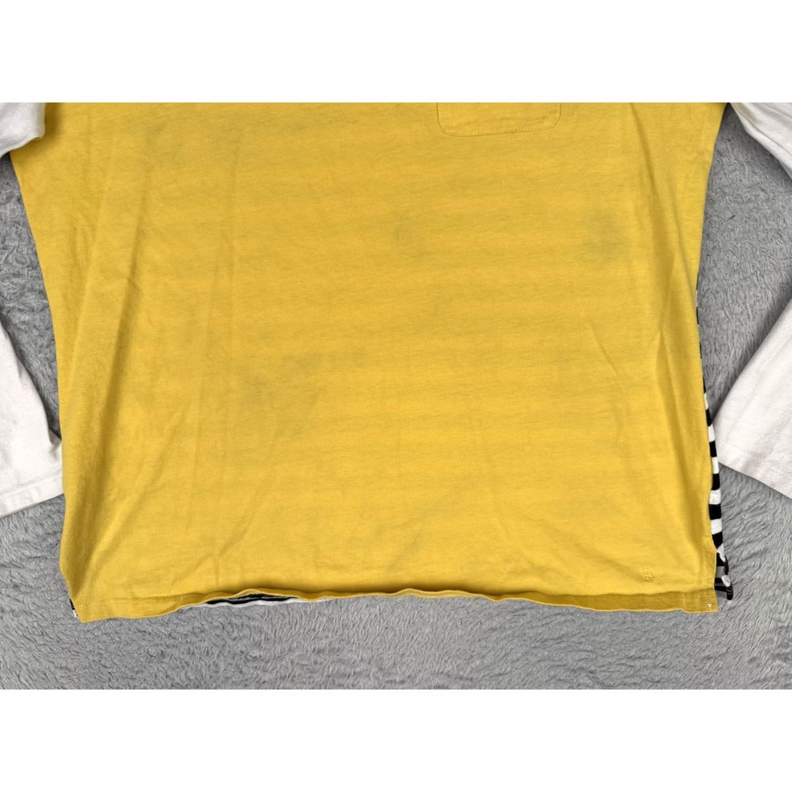 Tommy Hilfiger Tommy Hilfiger Shirt Womens XL Yellow Crew Neck Long Sleeve Pocket Striped Tee Size XL / US 12-14 / IT 48-50 - 5 Thumbnail