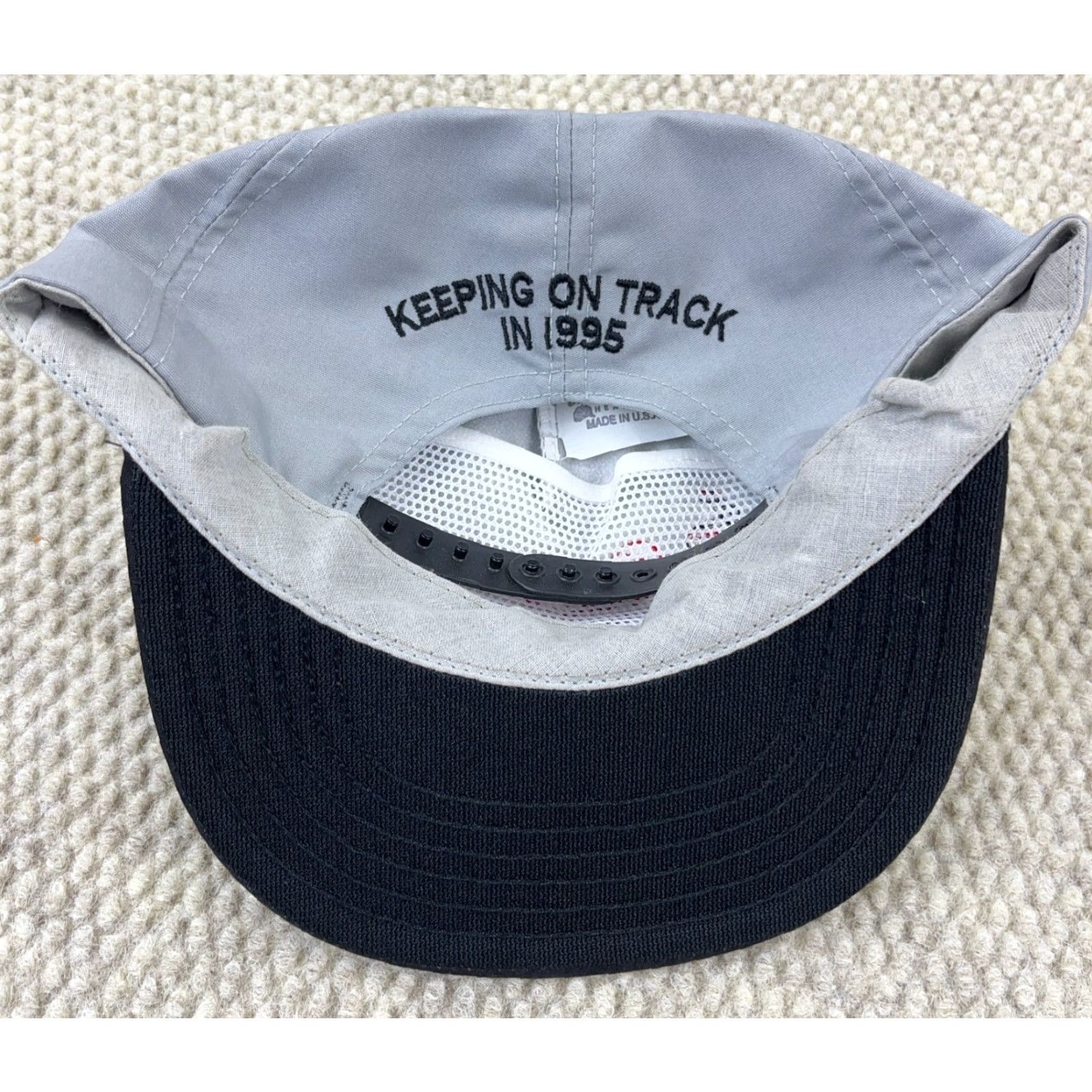 Vintage VINTAGE Norfolk Southern Trucker Hat Cap Pocahontas USA 90s Trucker Hat Adjustable Gray Cotton Polyester Twill Men XX1 Size ONE SIZE - 4 Thumbnail
