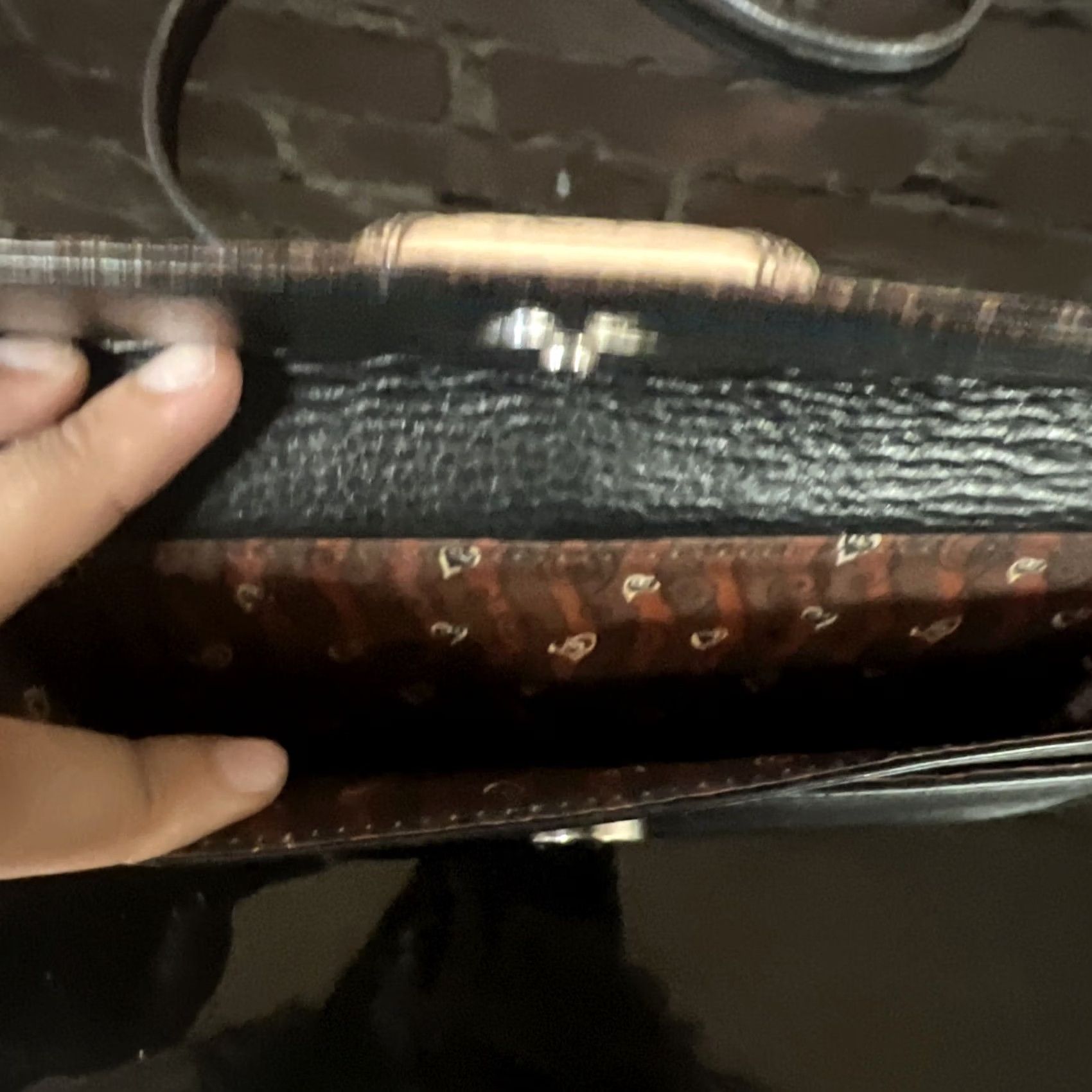 Brighton Brighton Black Pebbled Leather Crossbody Organizer/Wallet/Clutch Bag Women Small Size ONE SIZE - 3 Thumbnail