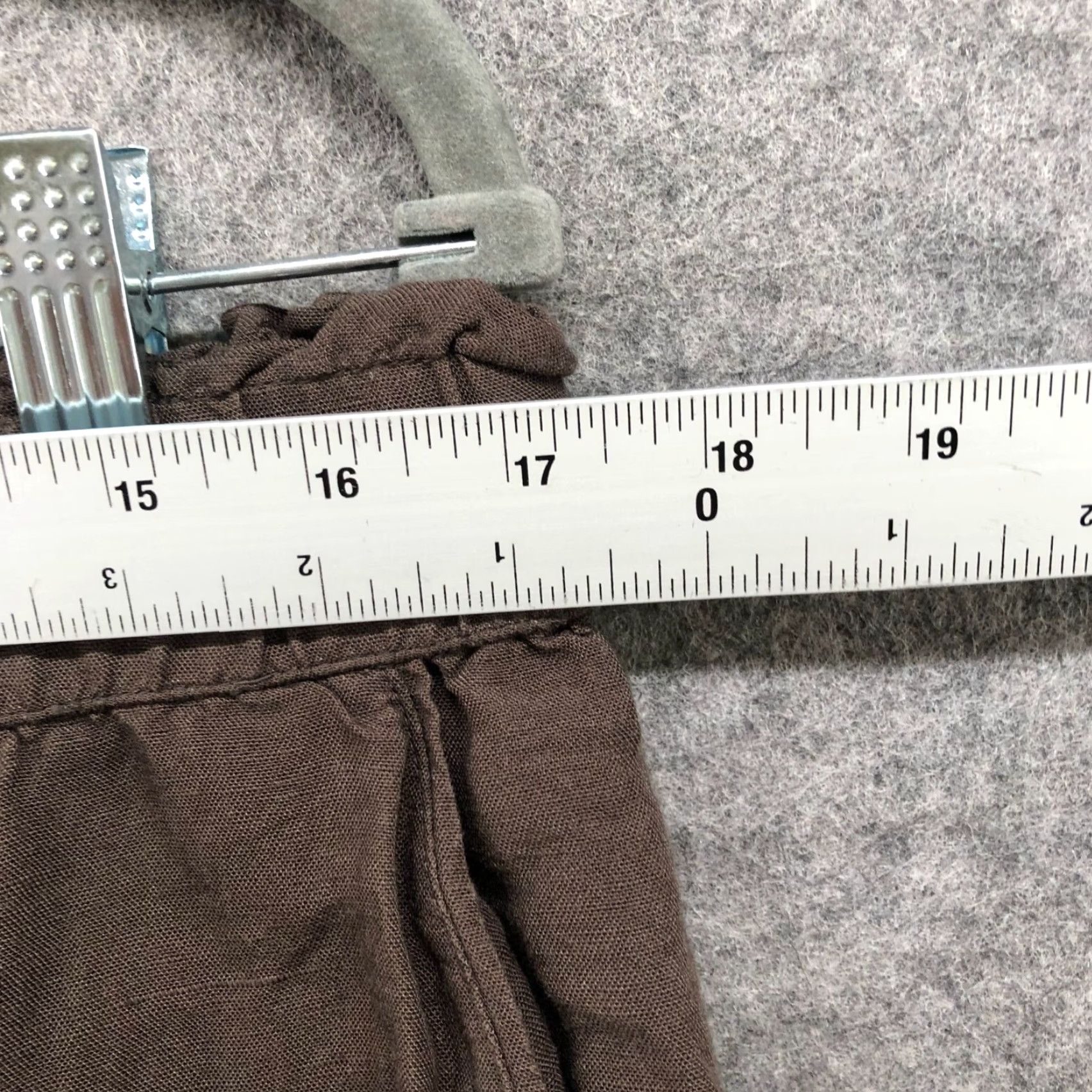 H&M H&M Linen Blend Cropped Pants Womens Size 14 Brown High Rise Tapered Casual Size 36" / US 14 / IT 50 - 5 Thumbnail