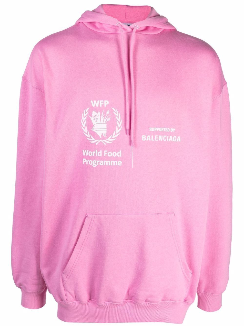 Balenciaga o1y0625 Logo Hoodie in Pink Size XS / US 0-2 / IT 36-38 - 1 Thumbnail