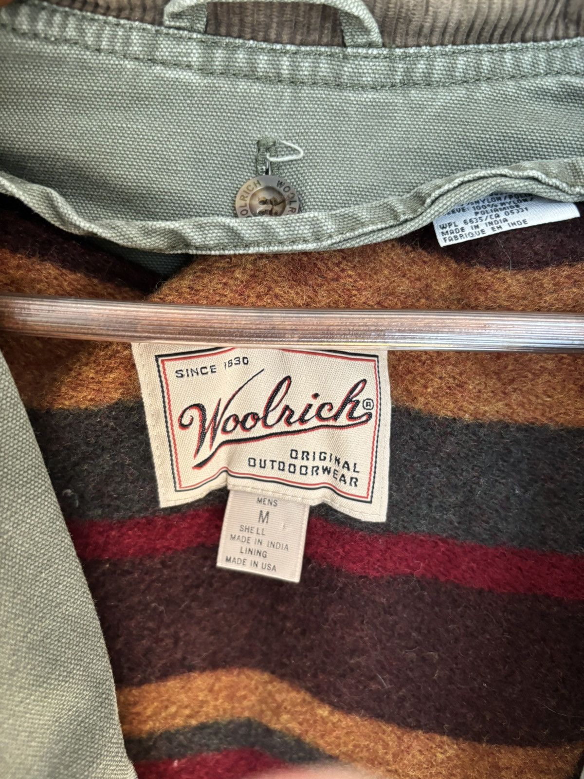 Woolrich Woolen Mills Vintage Field Jacket with Removable Wool Liner (Olive Green) Size US M / EU 48-50 / 2 - 2 Thumbnail